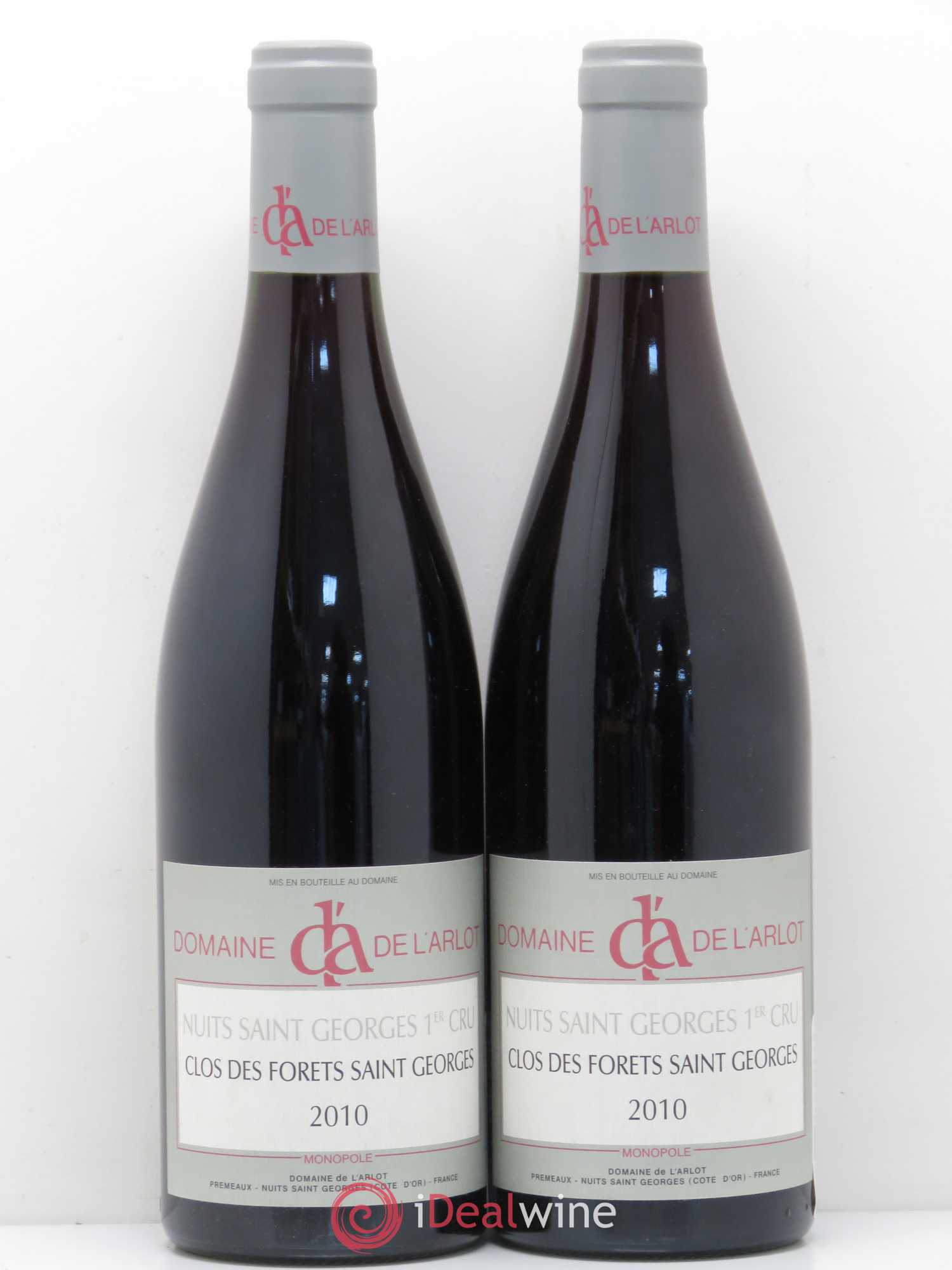 Nuits-Saint-Georges 1er Cru Clos des Forêts Saint-Georges Domaine de l'Arlot 2010 - Lot de 2 bouteilles - 0