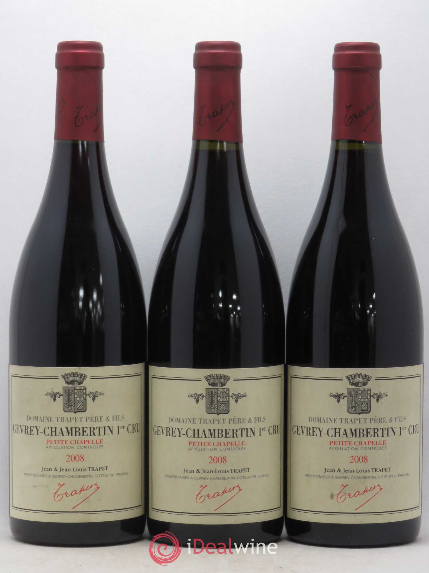 Gevrey-Chambertin 1er Cru Petite Chapelle Domaine Trapet 2008 - Lot de 3 bouteilles - 0