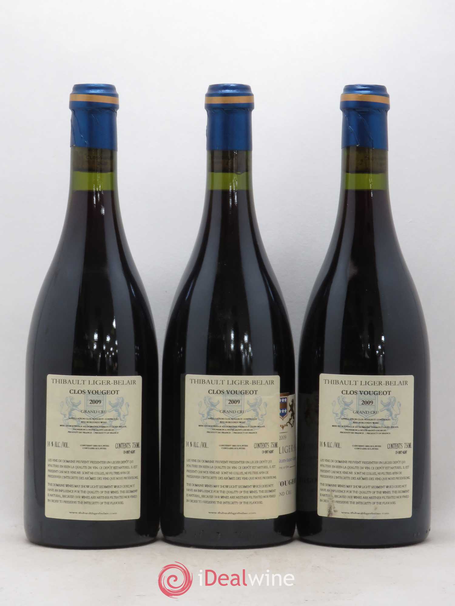 Clos de Vougeot Grand Cru Thibault Liger Belair 2009 - Lotto di 3 bottiglie - 1