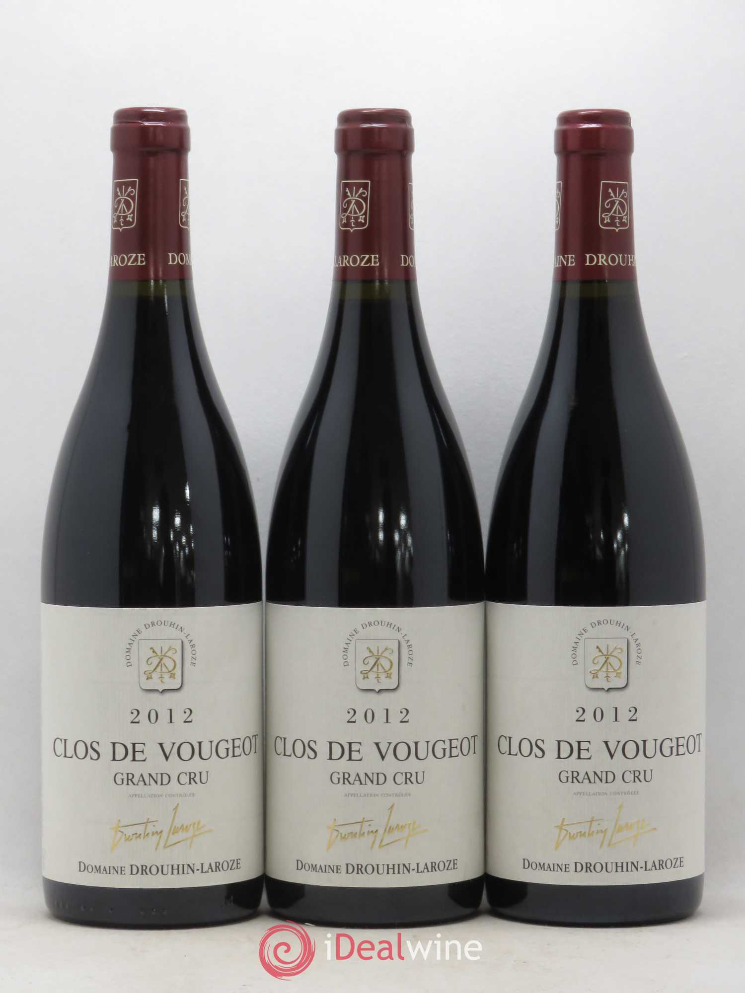 Clos de Vougeot Grand Cru Domaine Drouhin-Laroze 2012 - Lot de 3 bouteilles - 0