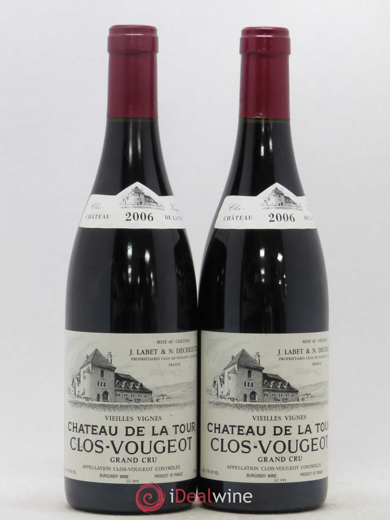Clos de Vougeot Grand Cru Vieilles Vignes Château de La Tour 2006 - Lot de 2 bouteilles - 0
