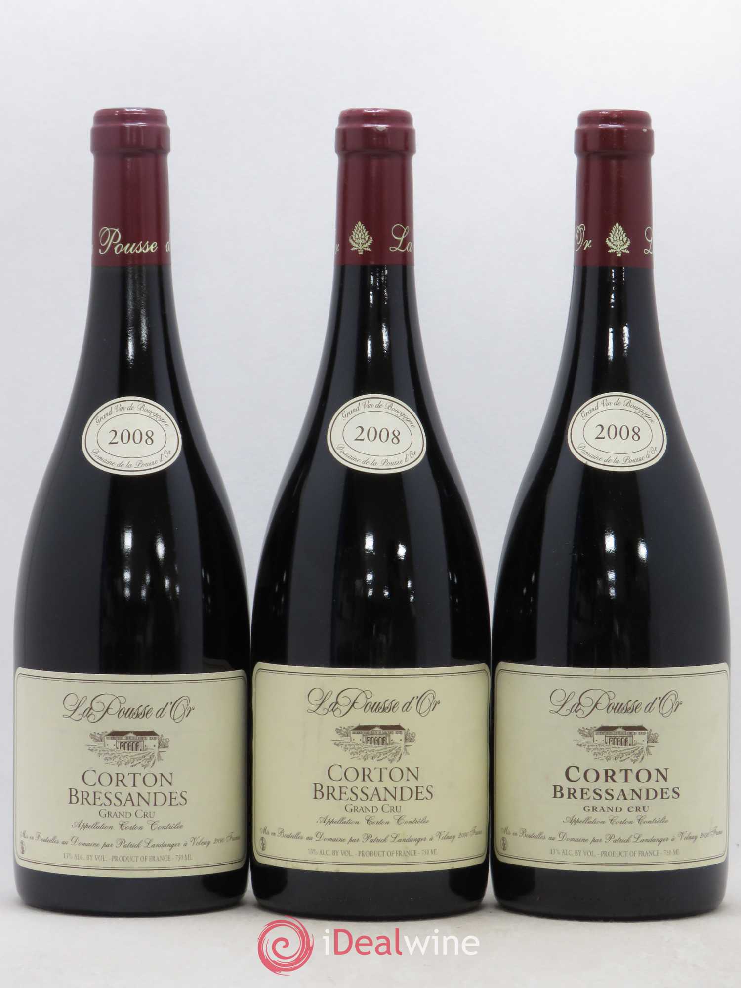 Corton Grand Cru Bressandes La Pousse d'Or (Domaine de) 2008 - Lot de 3 bouteilles - 0
