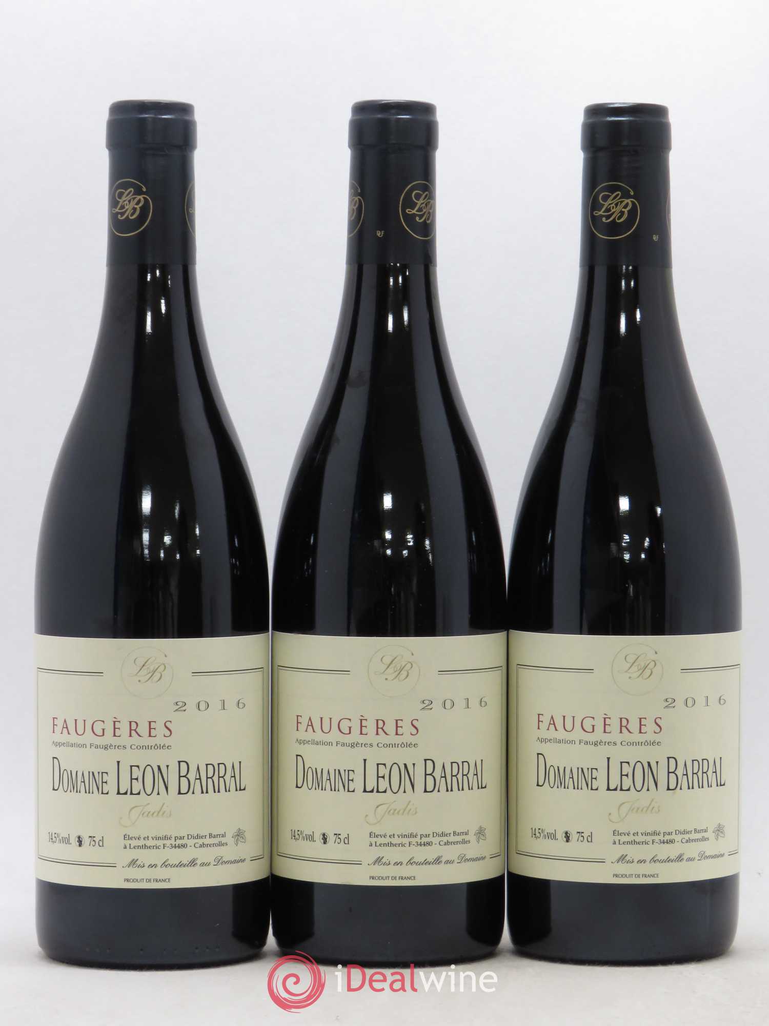 Faugères Jadis Domaine Léon Barral 2016 - Lot de 3 bouteilles - 0