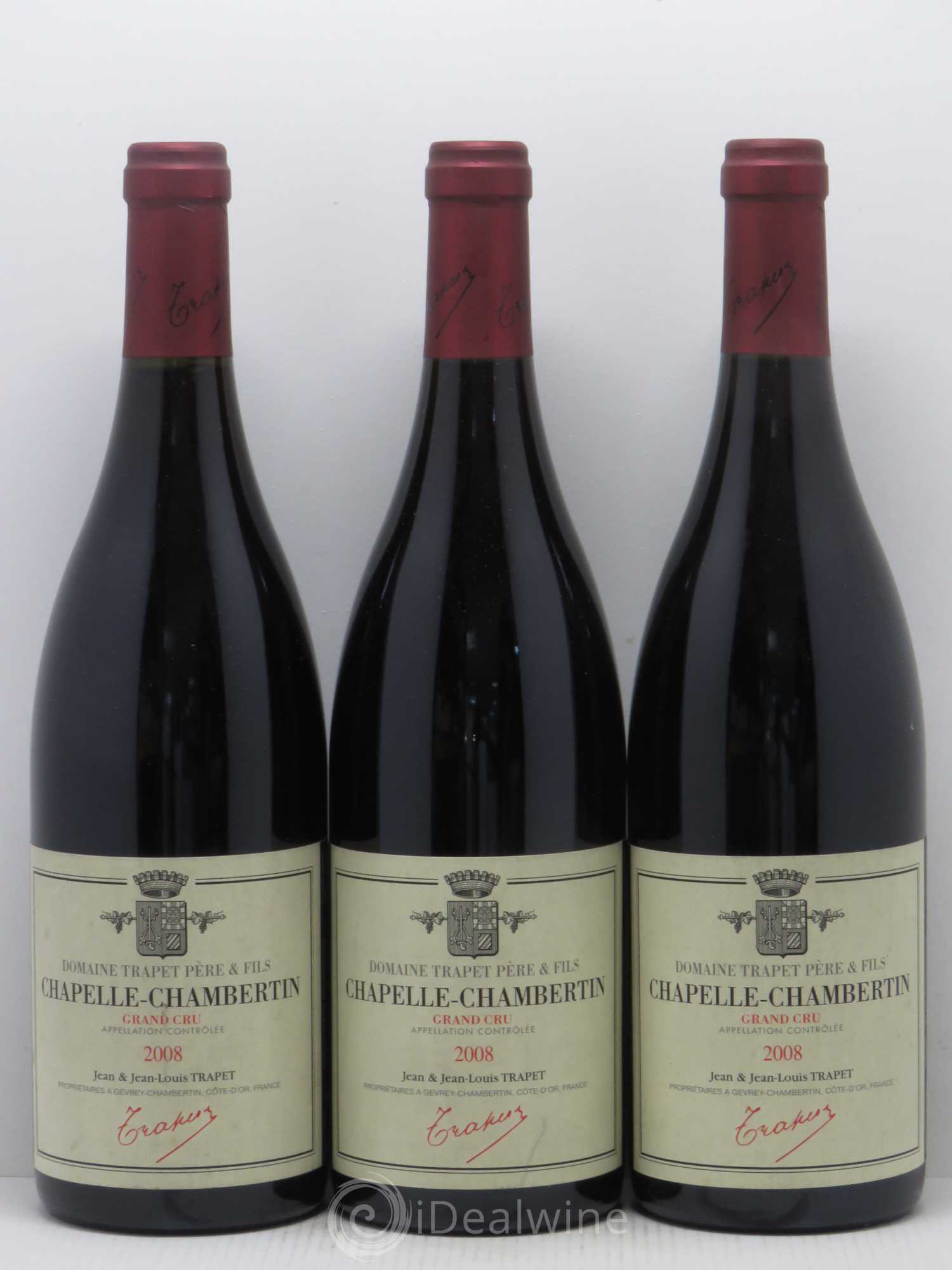 Chapelle-Chambertin Grand Cru Domaine Trapet 2008 - Lot de 3 bouteilles - 0