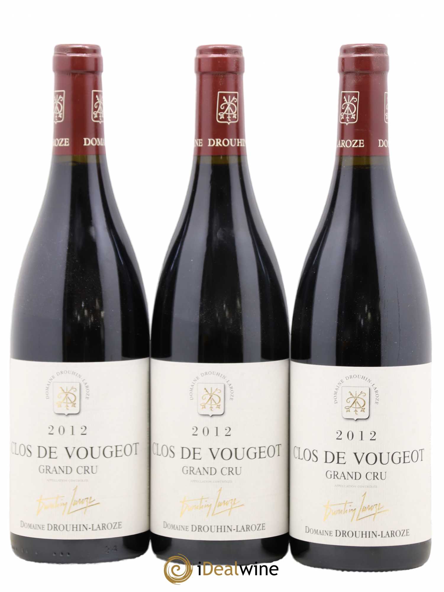 Clos de Vougeot Grand Cru Domaine Drouhin-Laroze 2012 - Lot de 3 bouteilles - 0