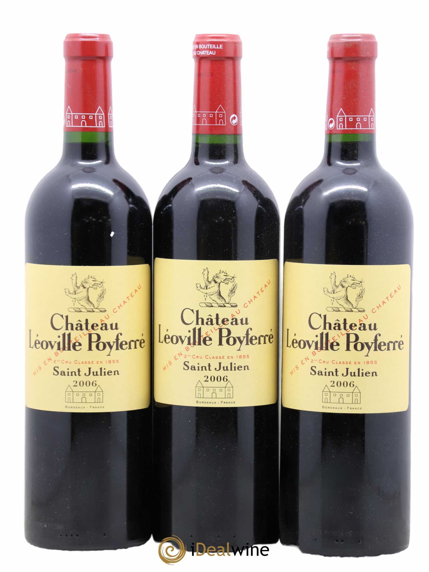 Château Léoville Poyferré 2ème Grand Cru Classé 2006 - Lot de 3 bouteilles - 0