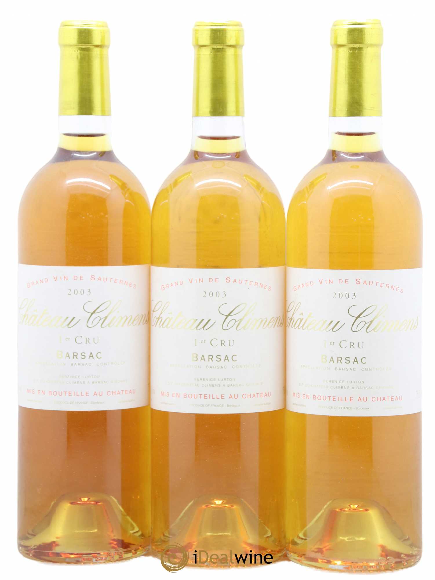 Château Climens 1er Grand Cru Classé 2003 - Lotto di 3 bottiglie - 0