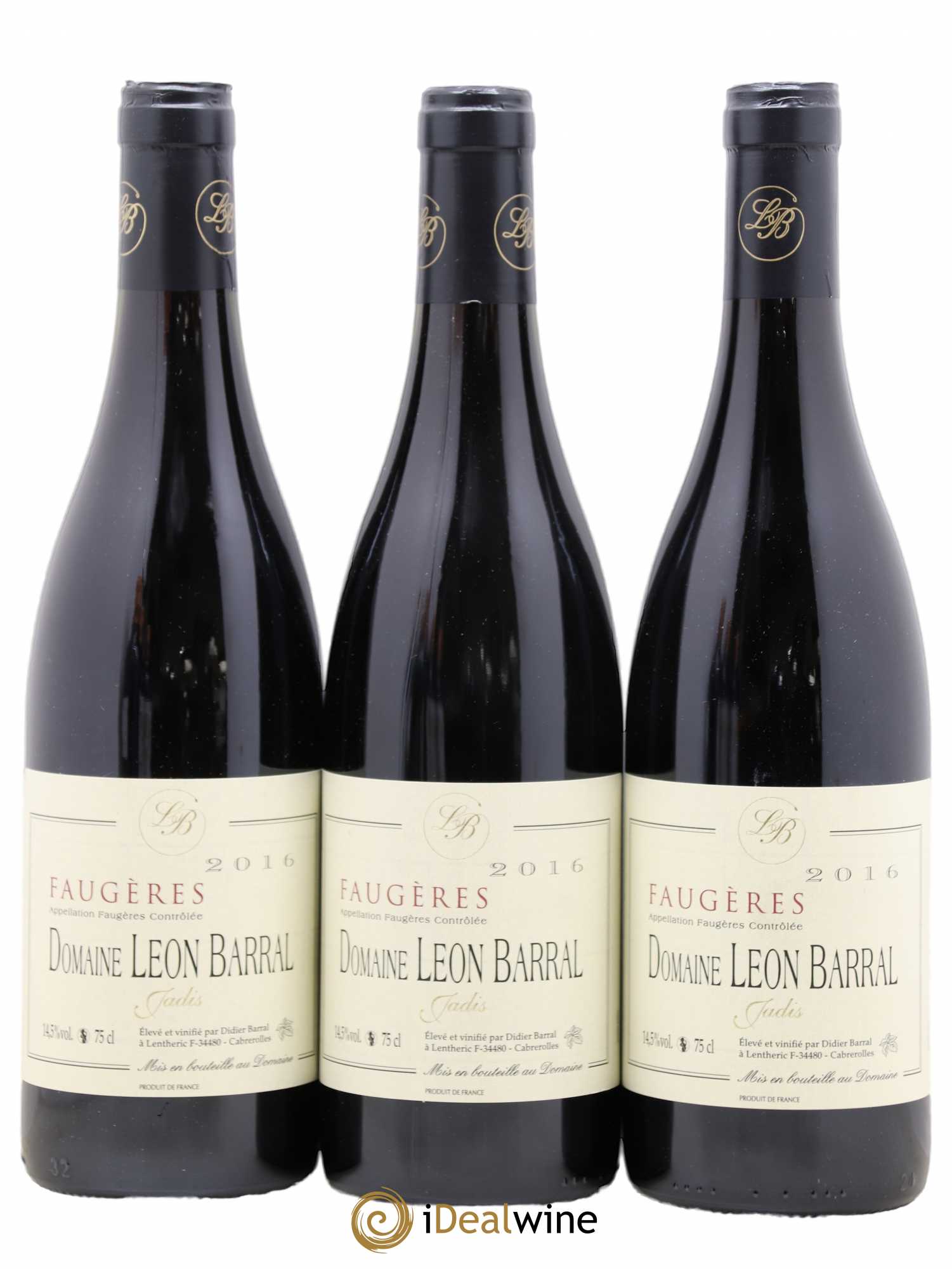 Faugères Jadis Domaine Léon Barral 2016 - Lot de 3 bouteilles - 0