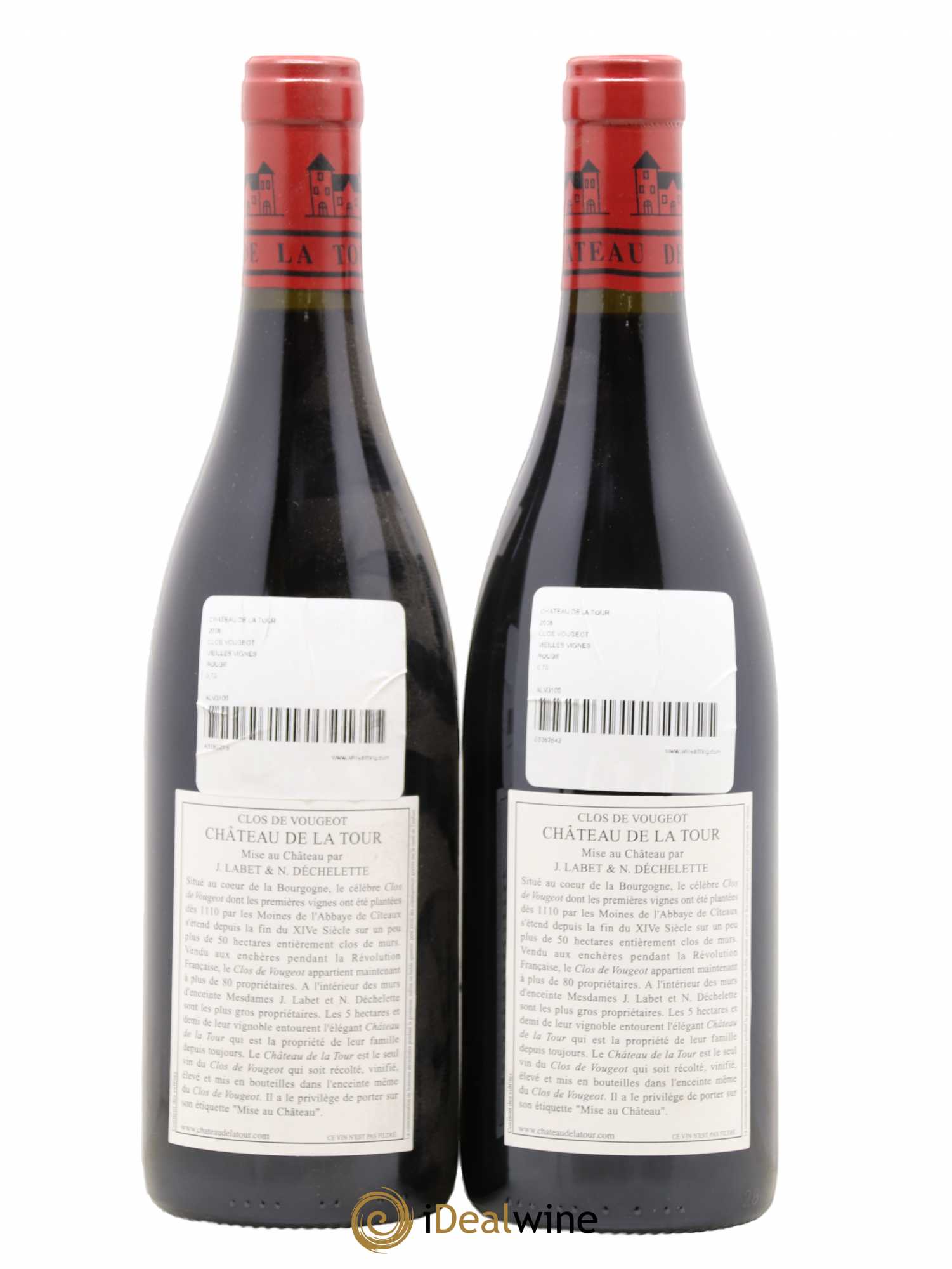 Clos de Vougeot Grand Cru Vieilles Vignes Château de La Tour 2008 - Lot de 2 bouteilles - 1