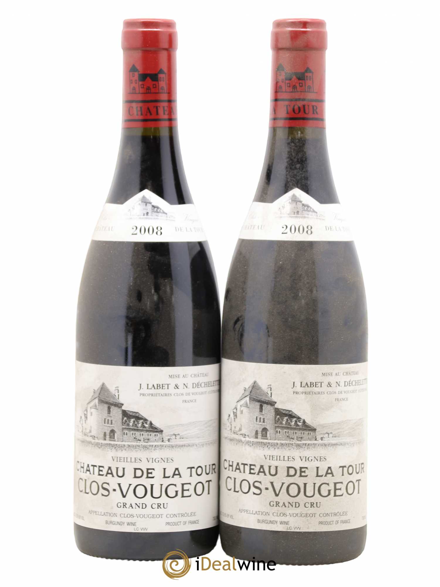 Clos de Vougeot Grand Cru Vieilles Vignes Château de La Tour 2008 - Lot de 2 bouteilles - 0