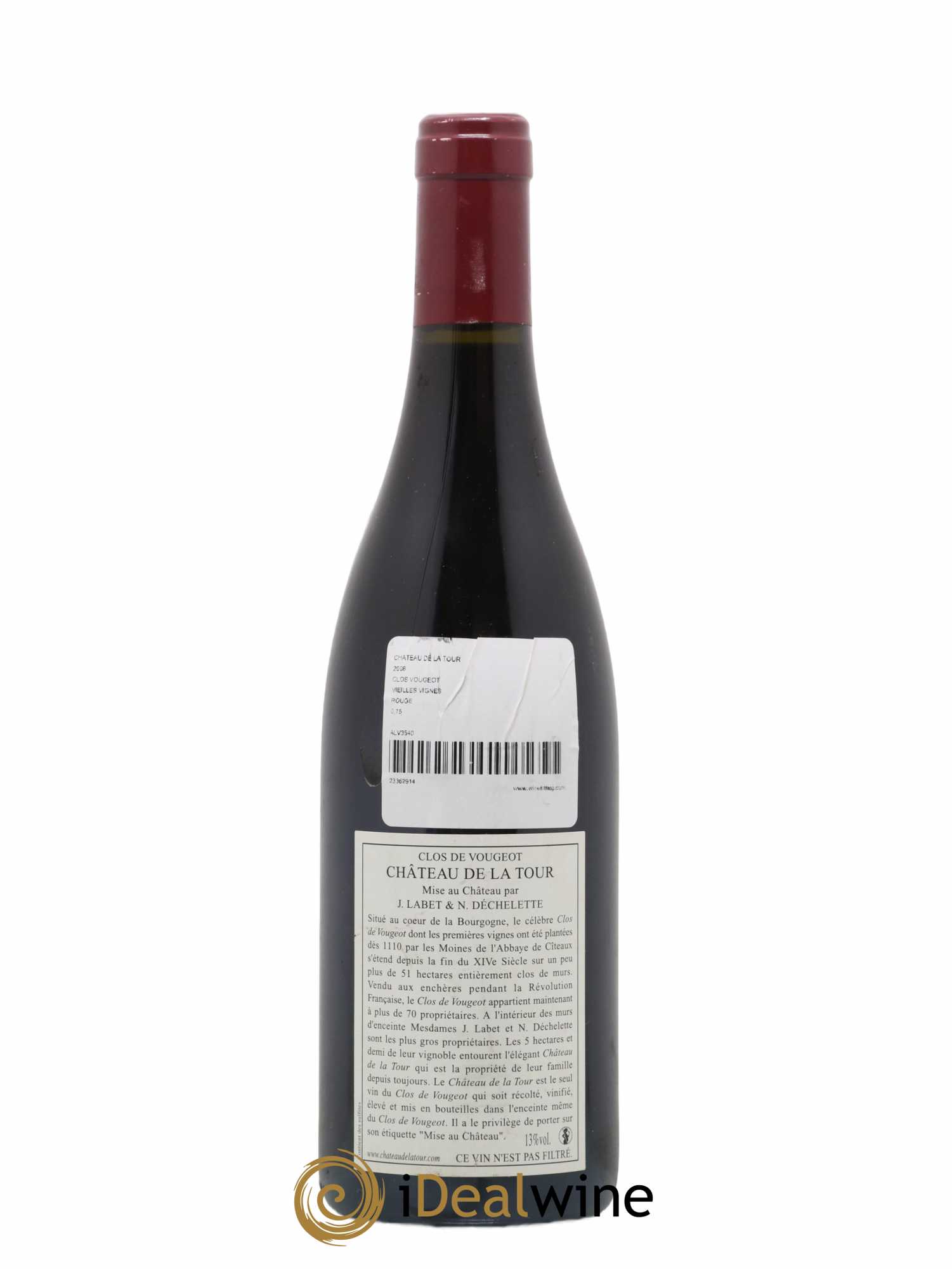 Clos de Vougeot Grand Cru Vieilles Vignes Château de La Tour 2006 - Lot de 1 bouteille - 1