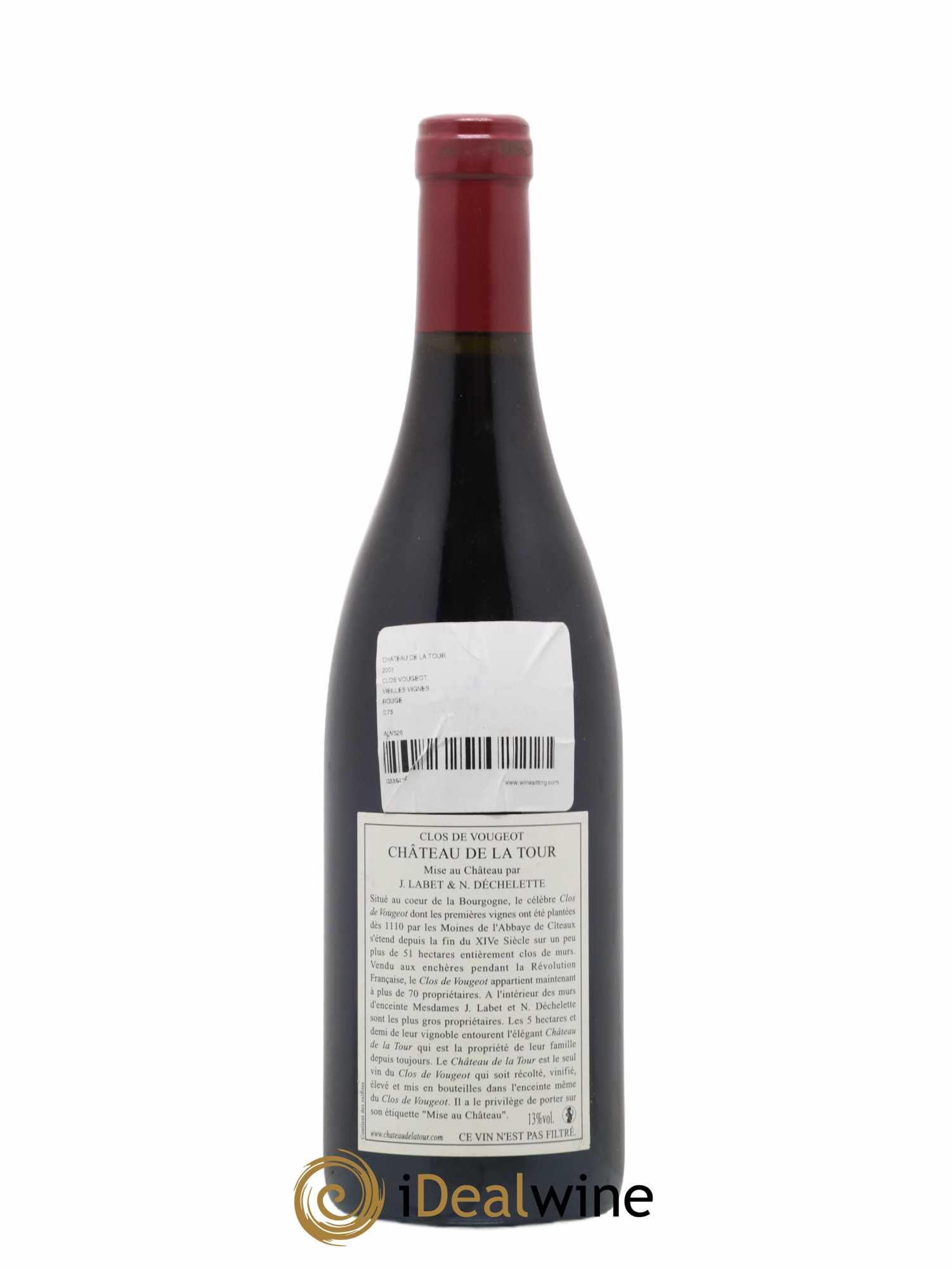Clos de Vougeot Grand Cru Vieilles Vignes Château de La Tour 2007 - Lot de 1 bouteille - 1