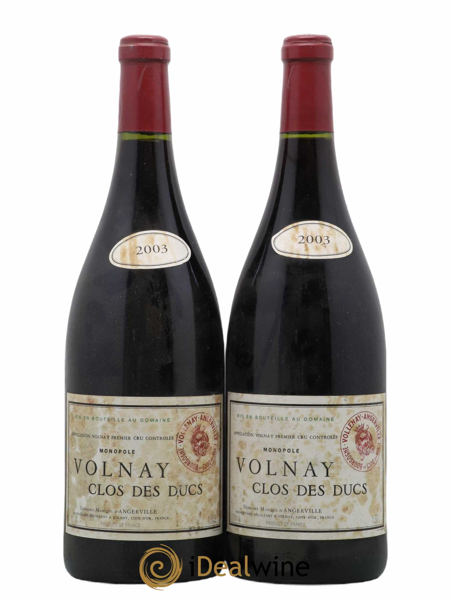 Volnay 1er Cru Clos des Ducs Marquis d'Angerville (Domaine) 2003 - Lot de 2 magnums - 0