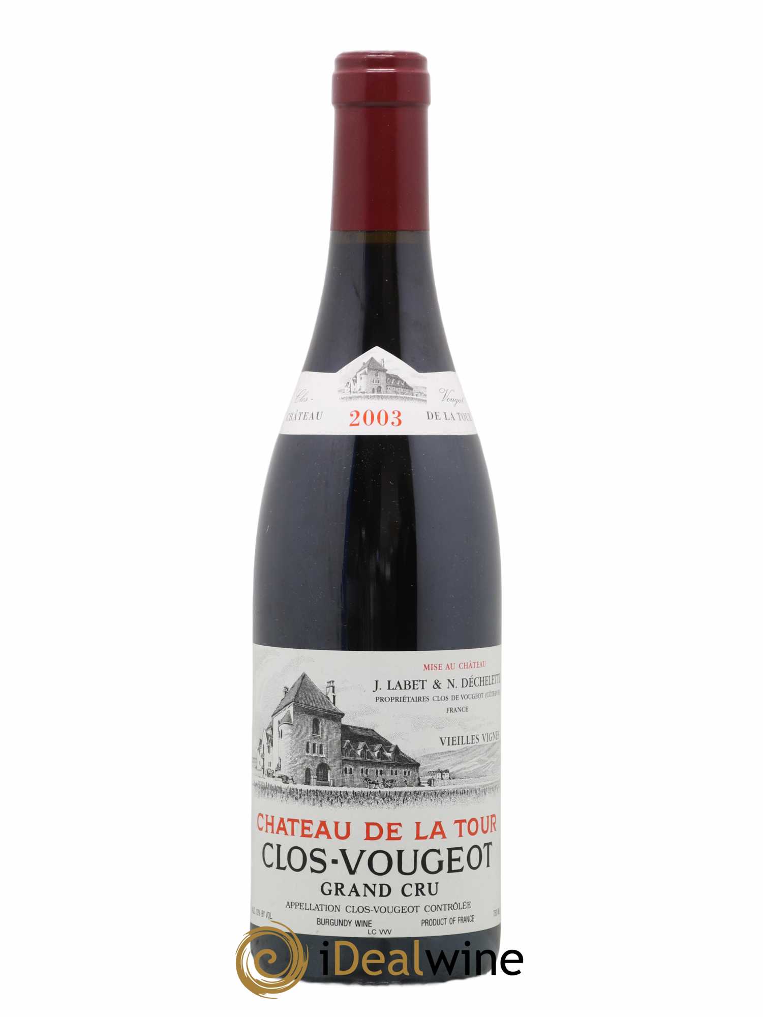 Clos de Vougeot Grand Cru Vieilles Vignes Château de La Tour 2003 - Lot de 1 bouteille - 0