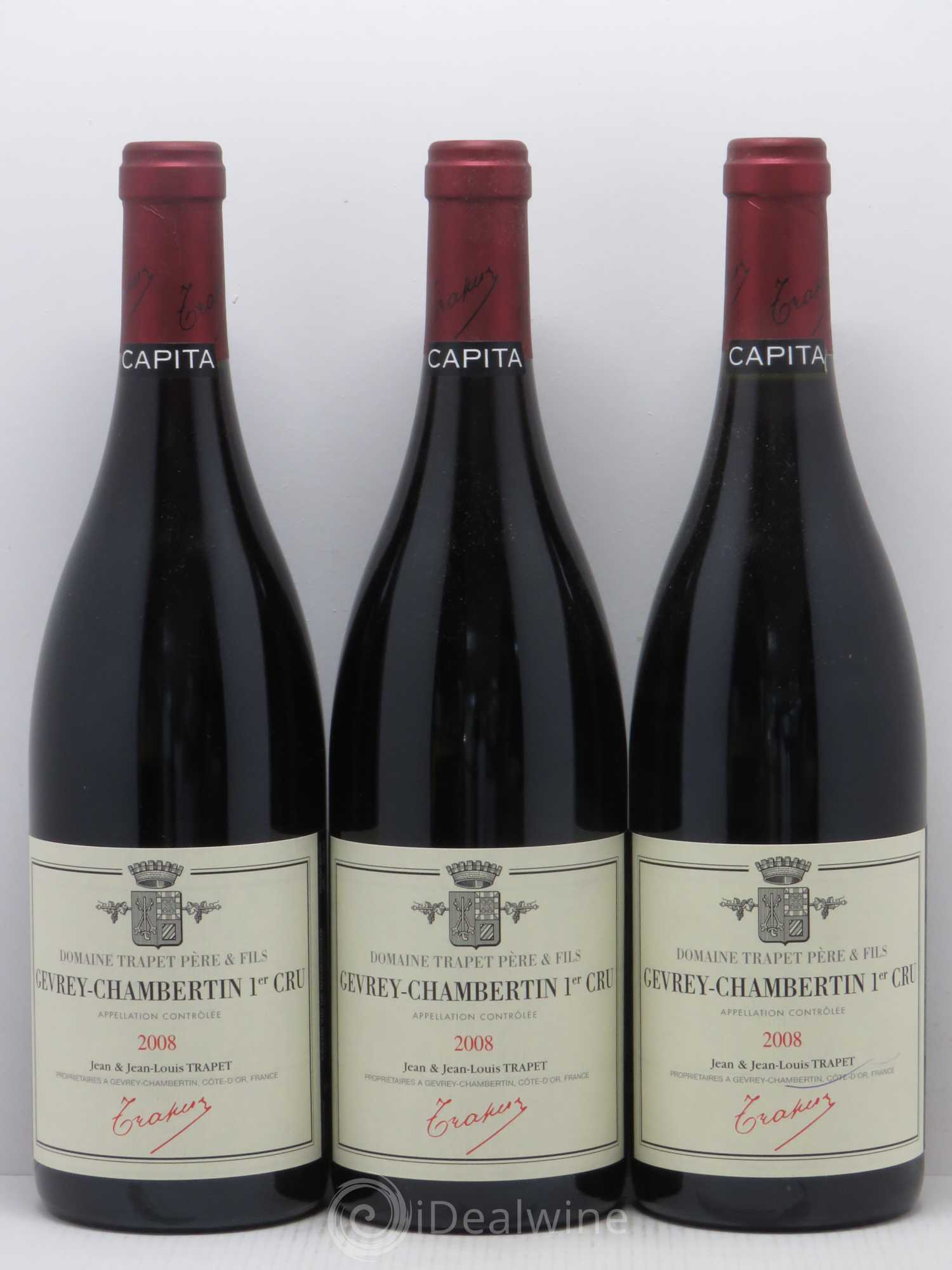 Gevrey-Chambertin 1er Cru Capita Domaine Trapet 2008 - Lot de 3 bouteilles - 0