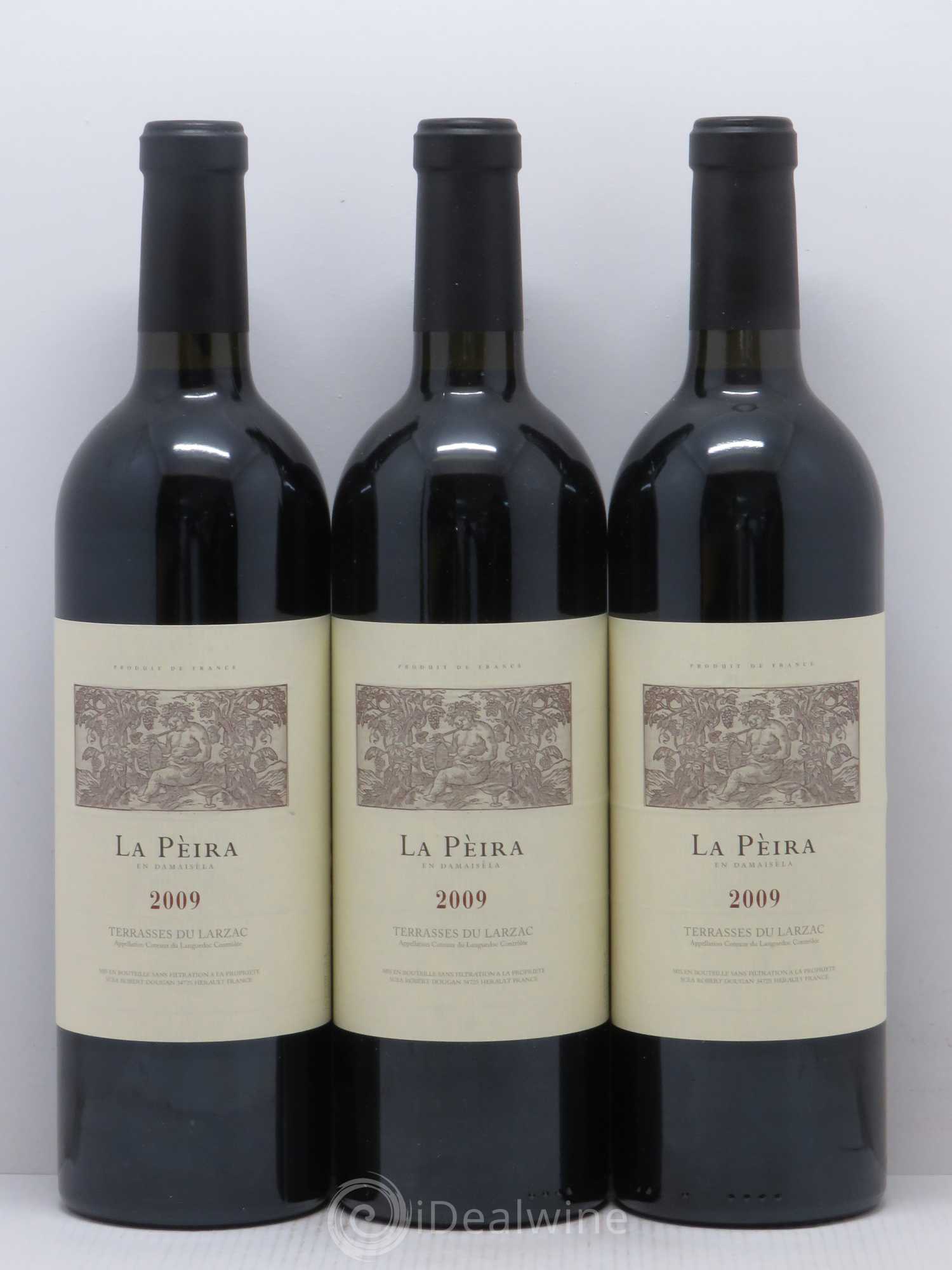 Terrasses du Larzac Domaine de La Pèira en Damaisèla La Pèira Karine Ahton et Robert Dougan 2009 - Lot de 3 bouteilles - 0