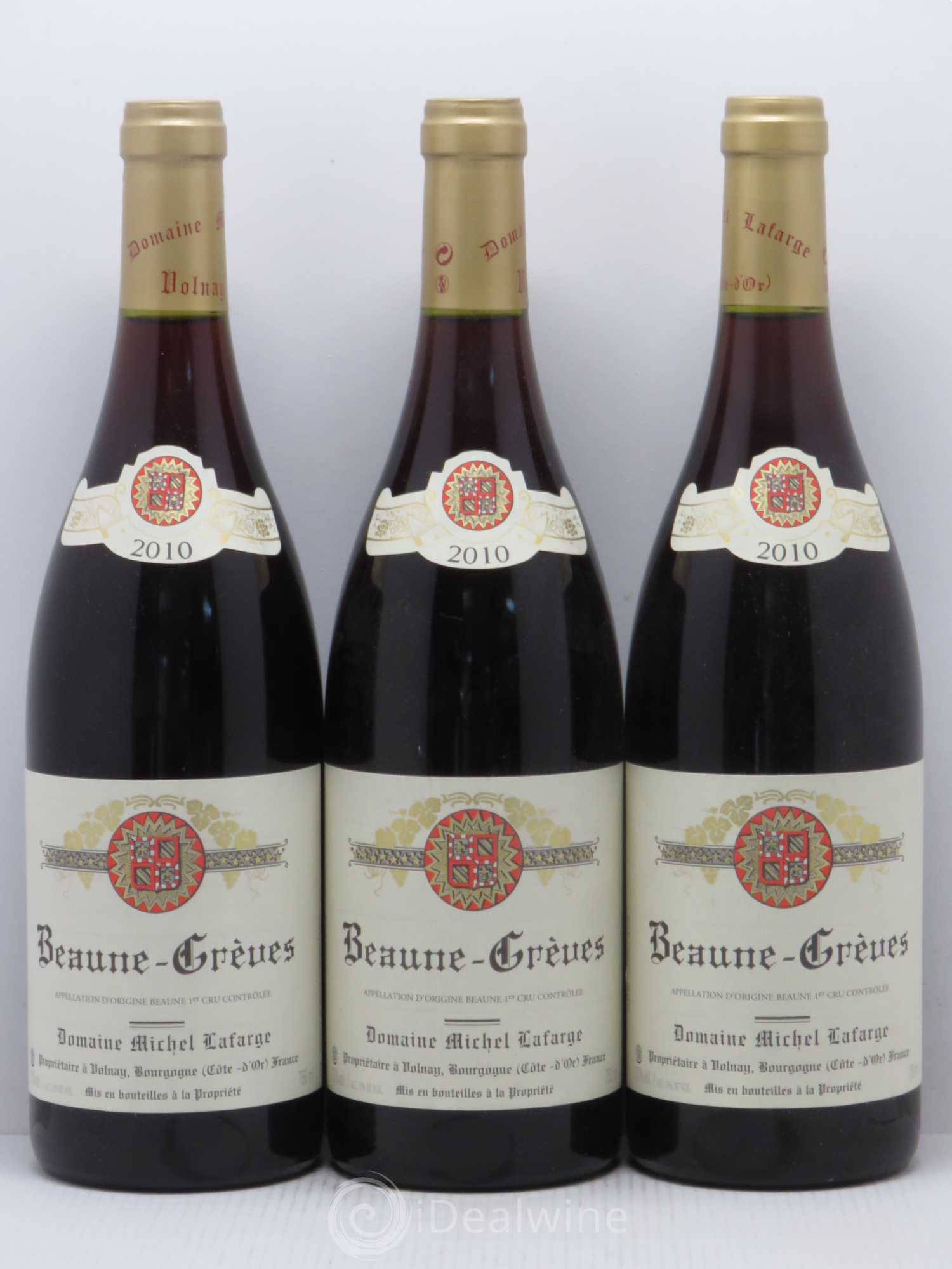 Beaune 1er Cru Grèves Lafarge (Domaine) 2010 - Lot de 3 bouteilles - 0