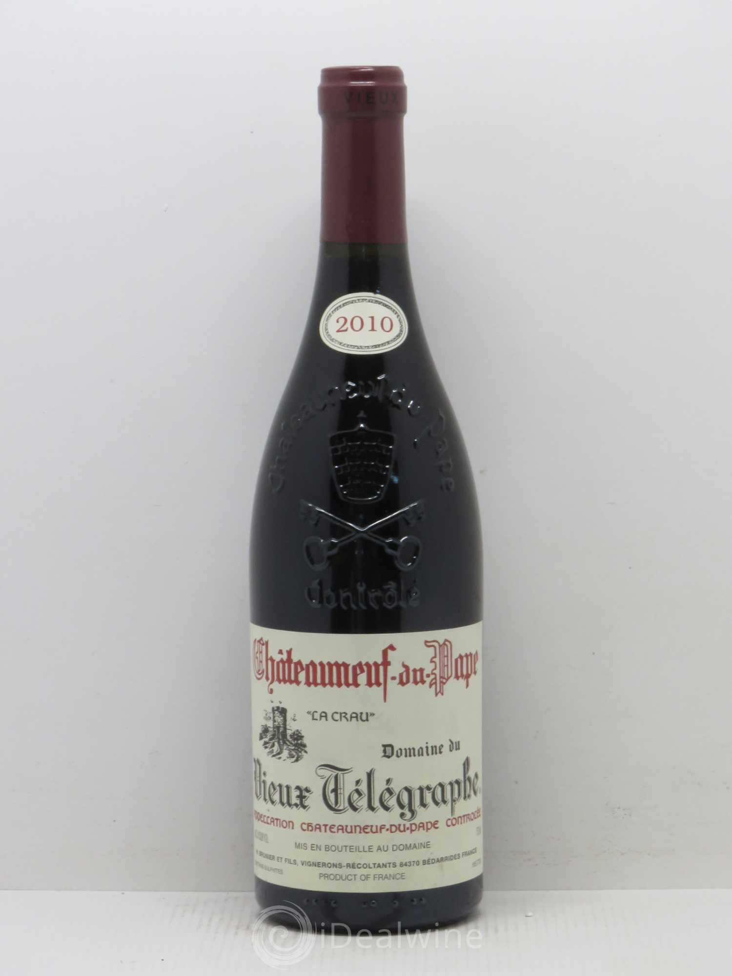 Châteauneuf-du-Pape Vieux Télégraphe (Domaine du) Vignobles Brunier 2010 - Lot de 1 bouteille - 0