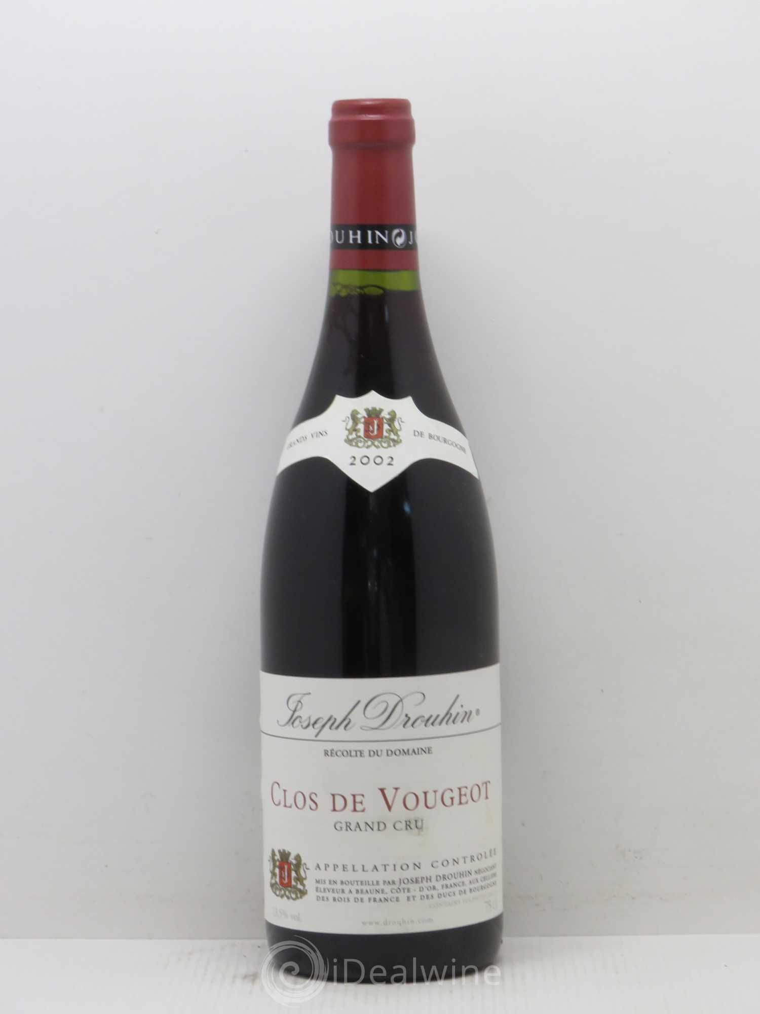 Clos de Vougeot Grand Cru Joseph Drouhin 2002 - Lot de 1 bouteille - 0