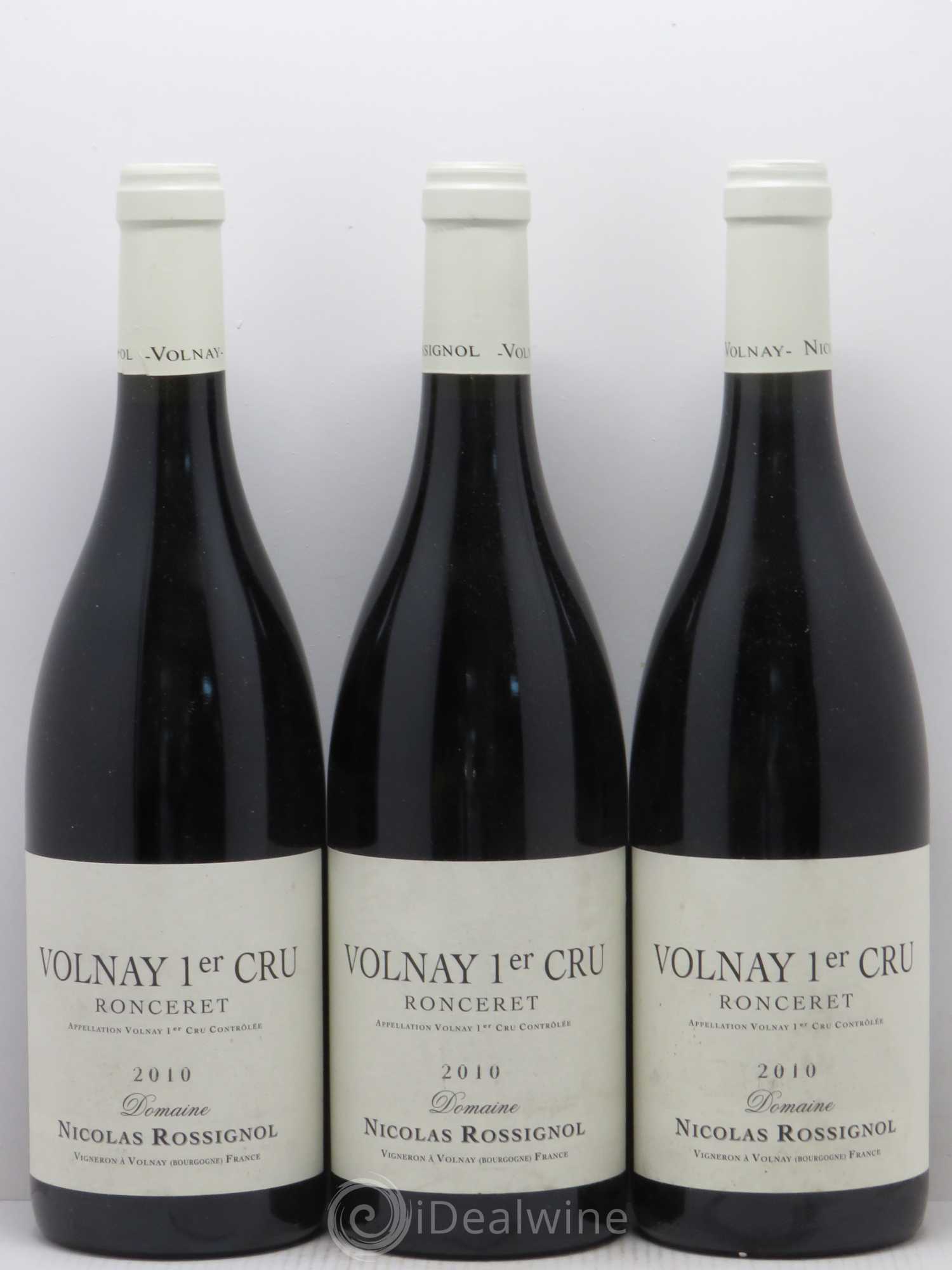Volnay 1er Cru Roncerets Domaine Nicolas Rossignol 2010 - Lot of 6 bottles - 1