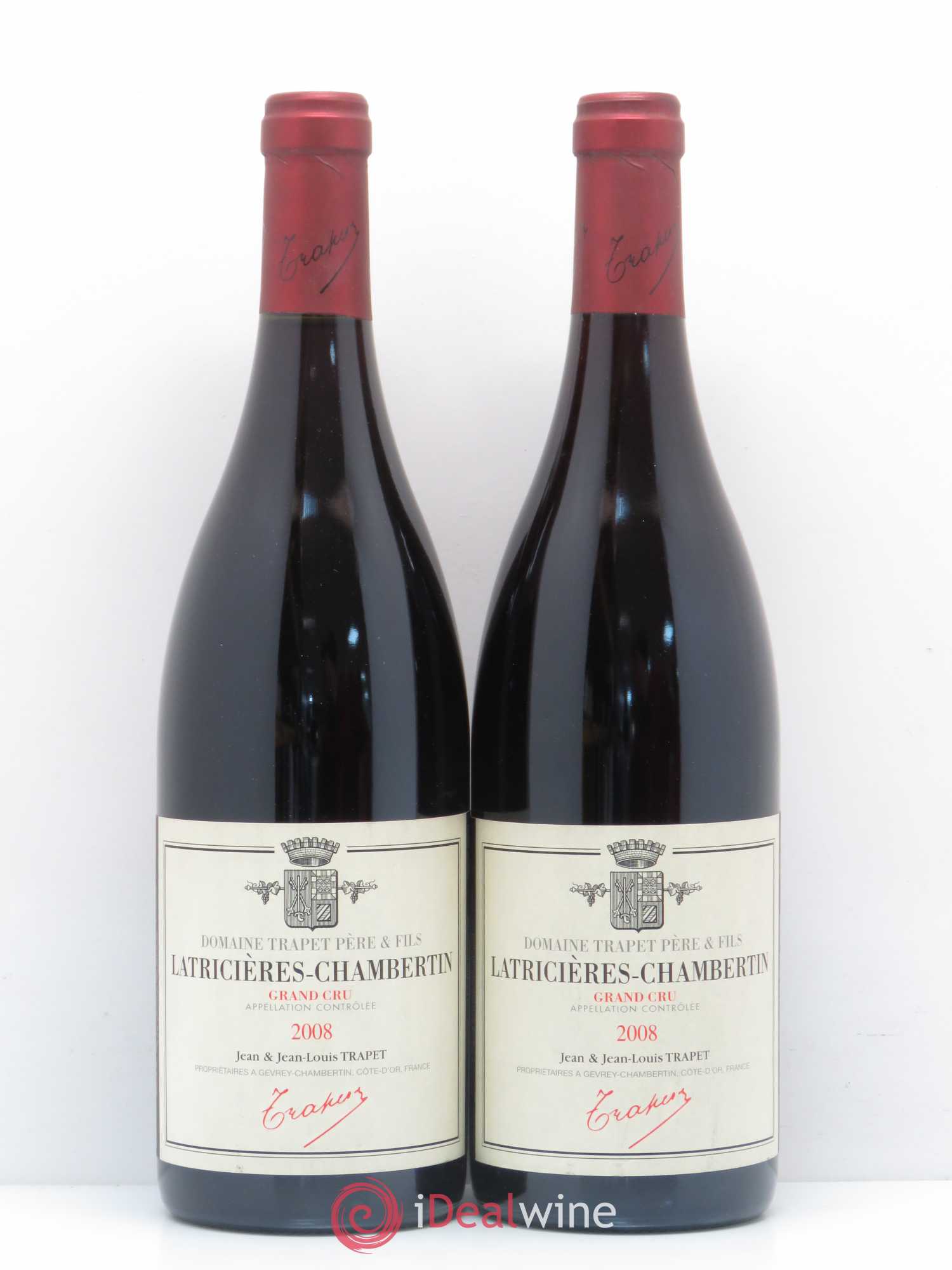 Latricières-Chambertin Grand Cru Domaine Trapet 2008 - Lot de 2 bouteilles - 0