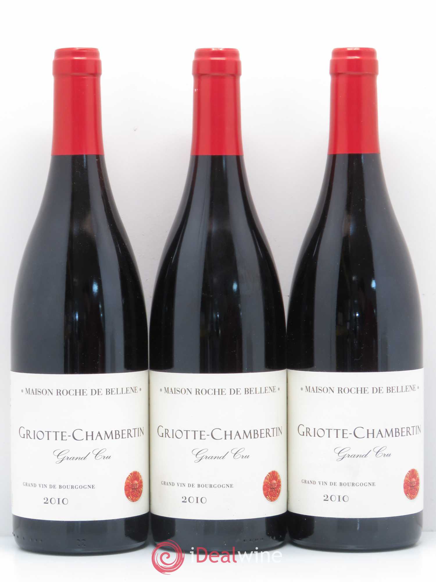 Griotte-Chambertin Grand Cru Maison Roche de Bellene 2010 - Lot de 3 bouteilles - 0