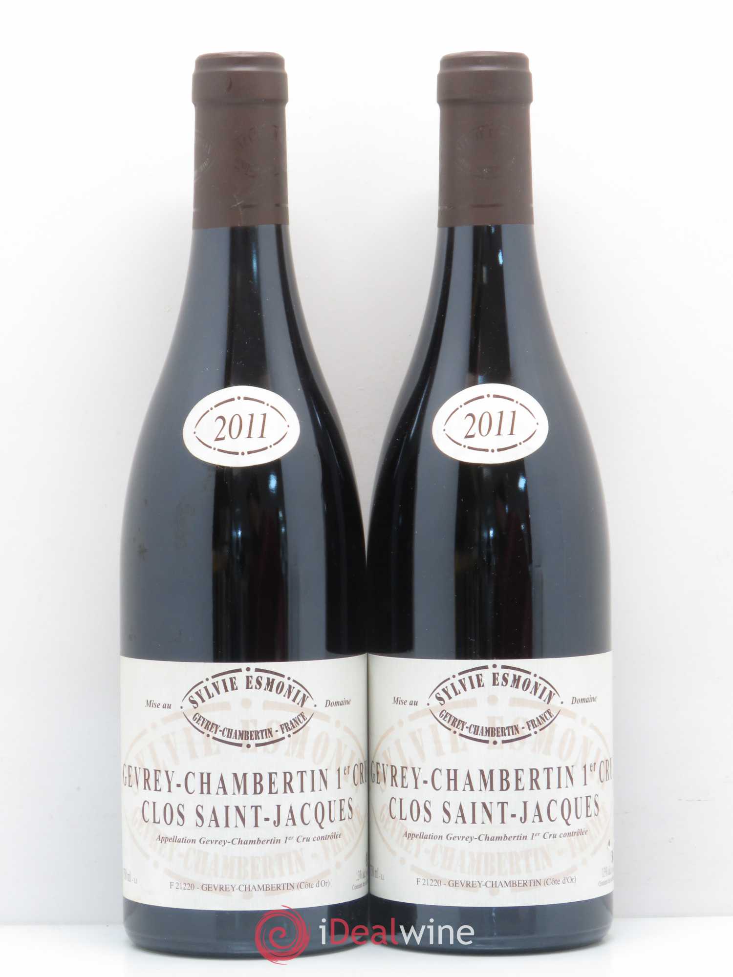 Gevrey-Chambertin 1er Cru Clos Saint Jacques Sylvie Esmonin 2011 - Lot de 2 bouteilles - 0