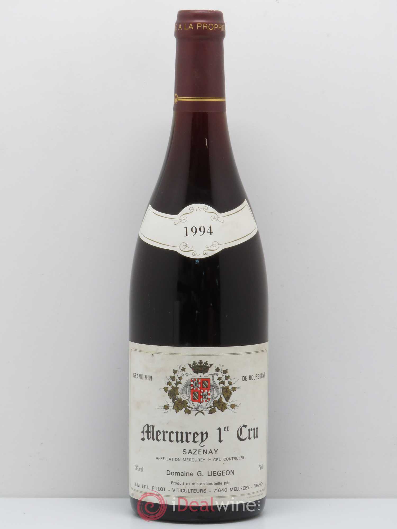 Mercurey 1er Cru Sazenay Liegeon (sans prix de réserve) 1994 - Posten von 1 Flasche - 0