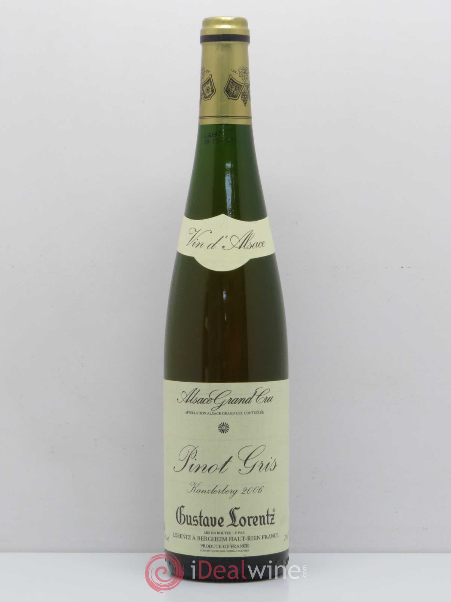 Pinot Gris Kanzterberg Domaine Gustave Lorentz (sans prix de réserve) 2006 - Posten von 1 Flasche - 0