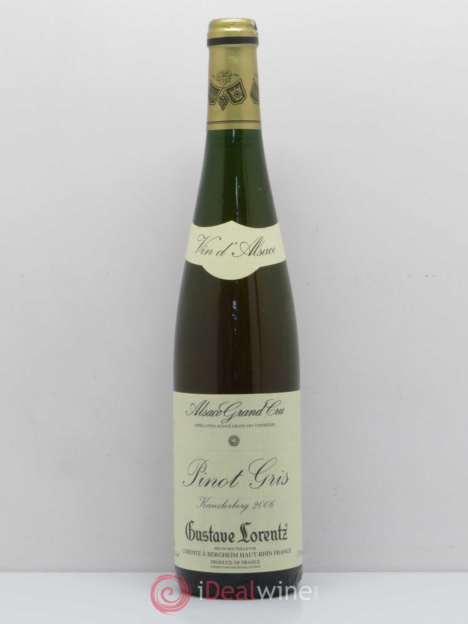 Pinot Gris Kanzterberg Domaine Gustave Lorentz (sans prix de réserve) 2006 - Posten von 1 Flasche - 0