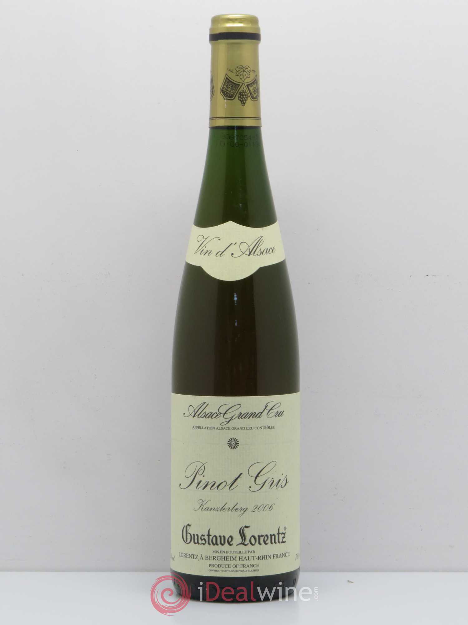 Pinot Gris Kanzterberg Domaine Gustave Lorentz (sans prix de réserve) 2006 - Posten von 1 Flasche - 0