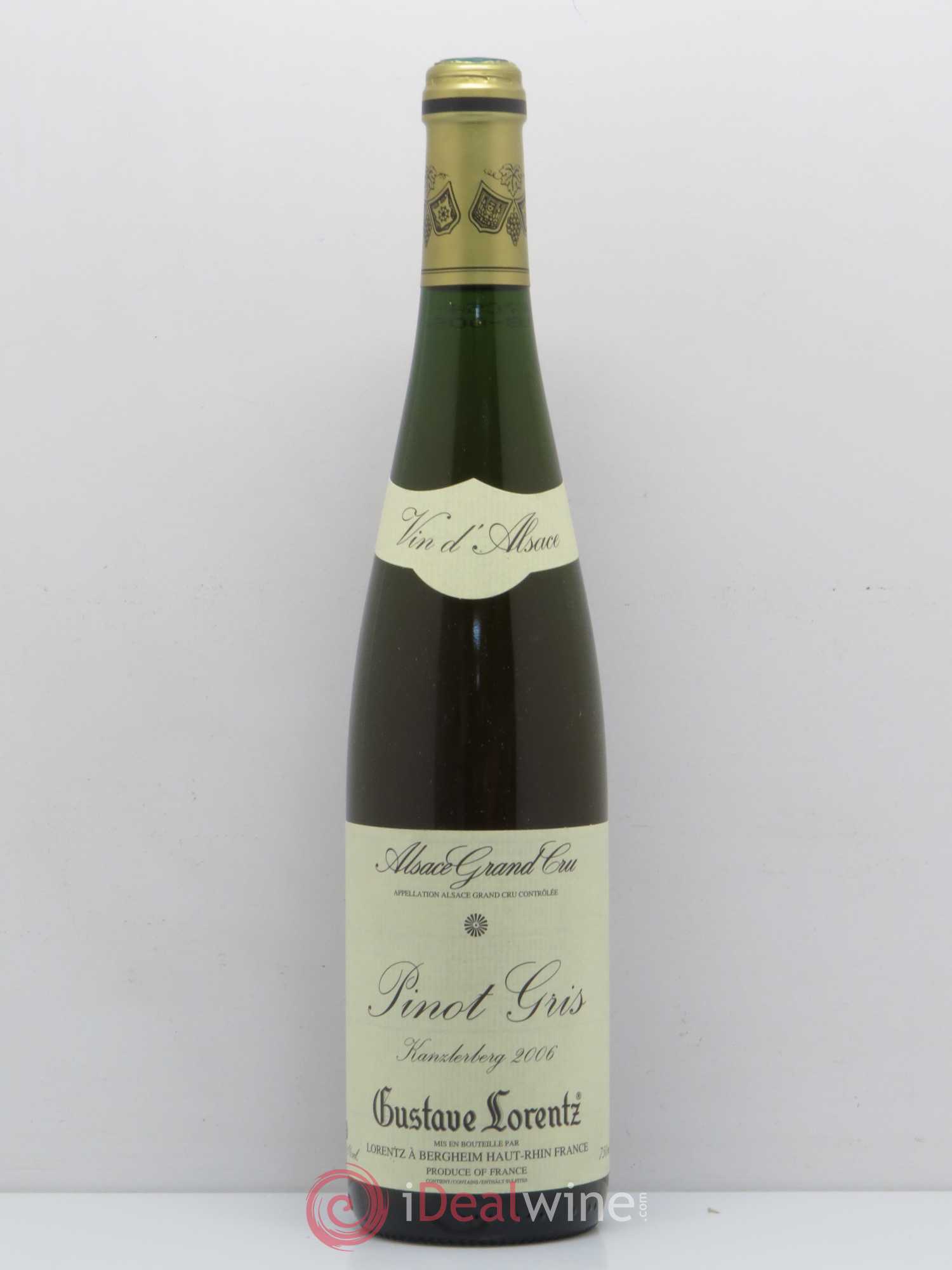 Pinot Gris Kanzterberg Domaine Gustave Lorentz (sans prix de réserve) 2006 - Posten von 1 Flasche - 0