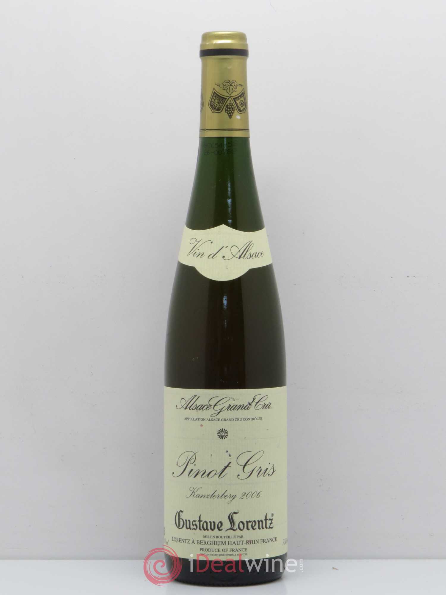 Pinot Gris Kanzterberg Domaine Gustave Lorentz (sans prix de réserve) 2006 - Posten von 1 Flasche - 0