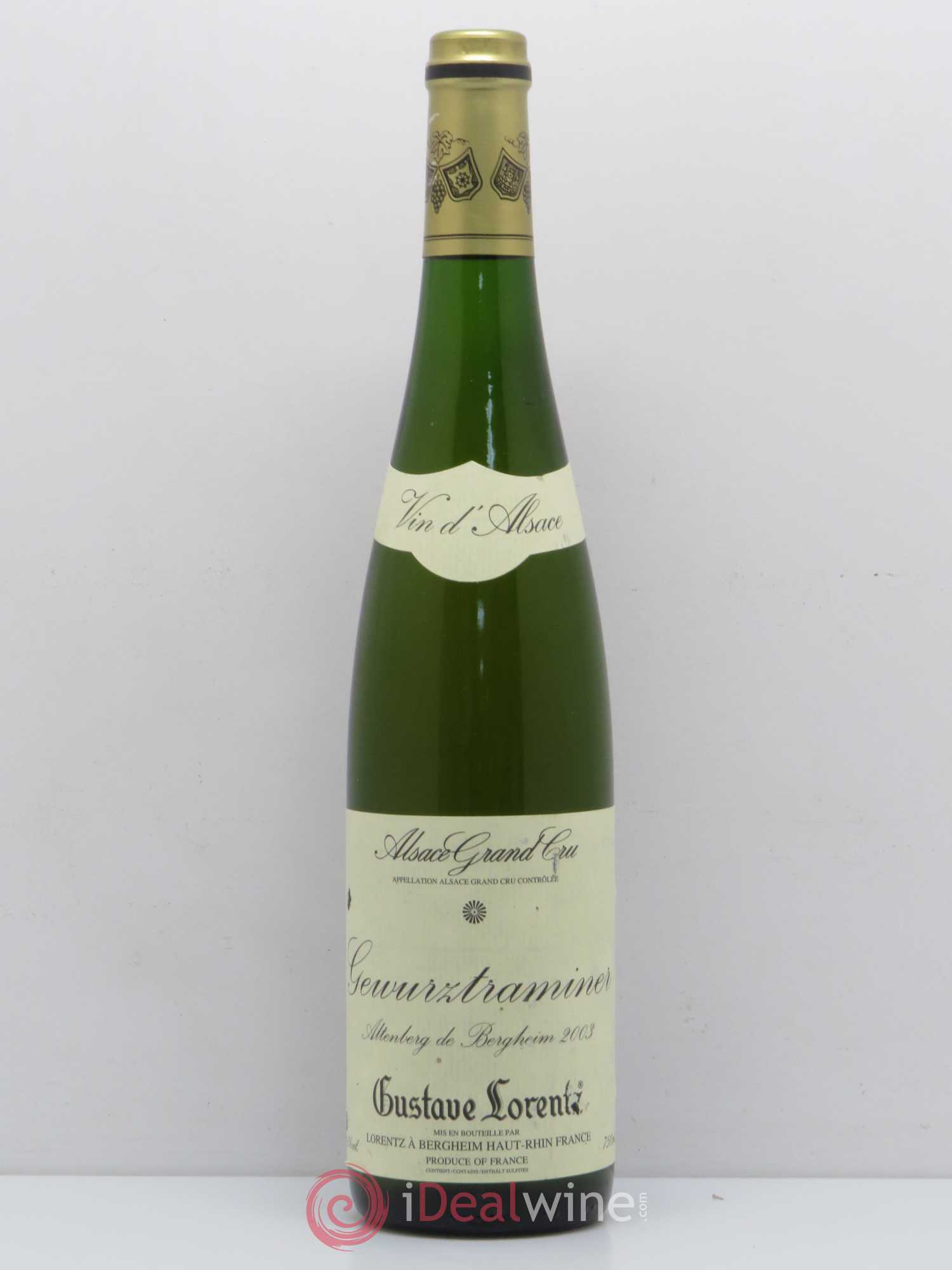 Gewurztraminer Grand Cru Altenberg de Bergheim Domaine Gustave Lorentz 2003 - Lotto di 1 bottiglia - 0