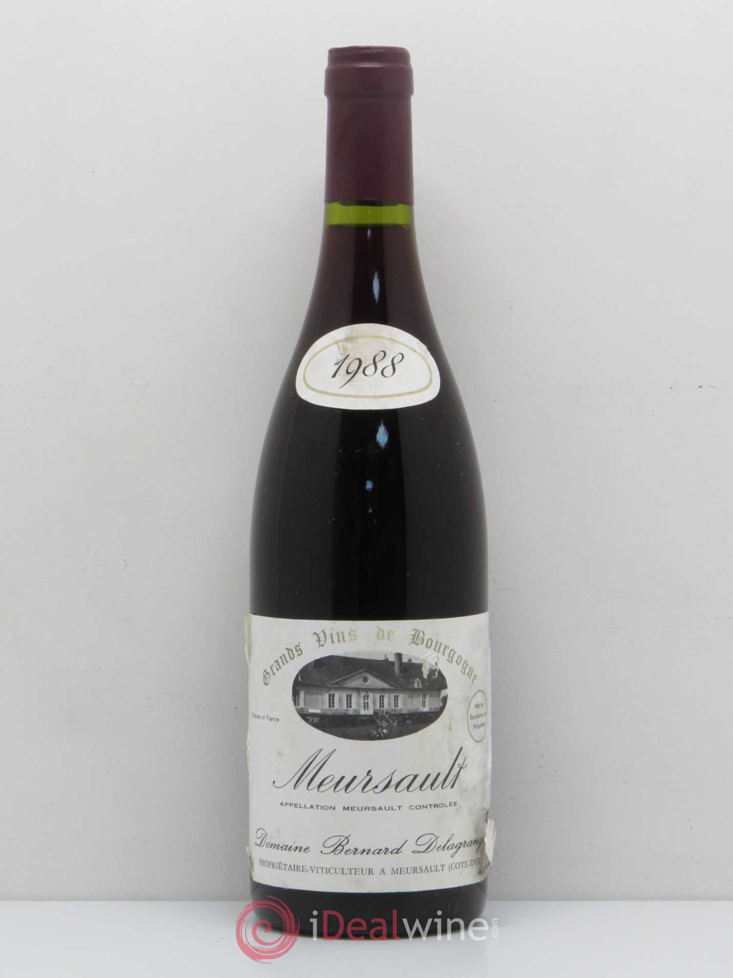Meursault Domaine Bernard Delagrange (sans prix de réserve) 1988 - Posten von 1 Flasche - 0