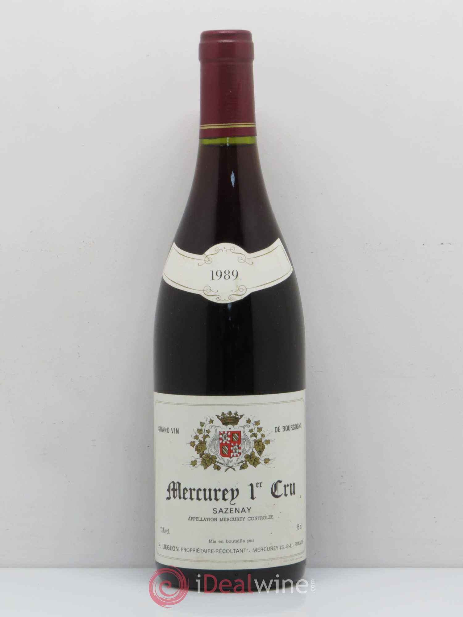 Mercurey 1er Cru Sazenay Liegeon (sans prix de réserve) 1989 - Posten von 1 Flasche - 0