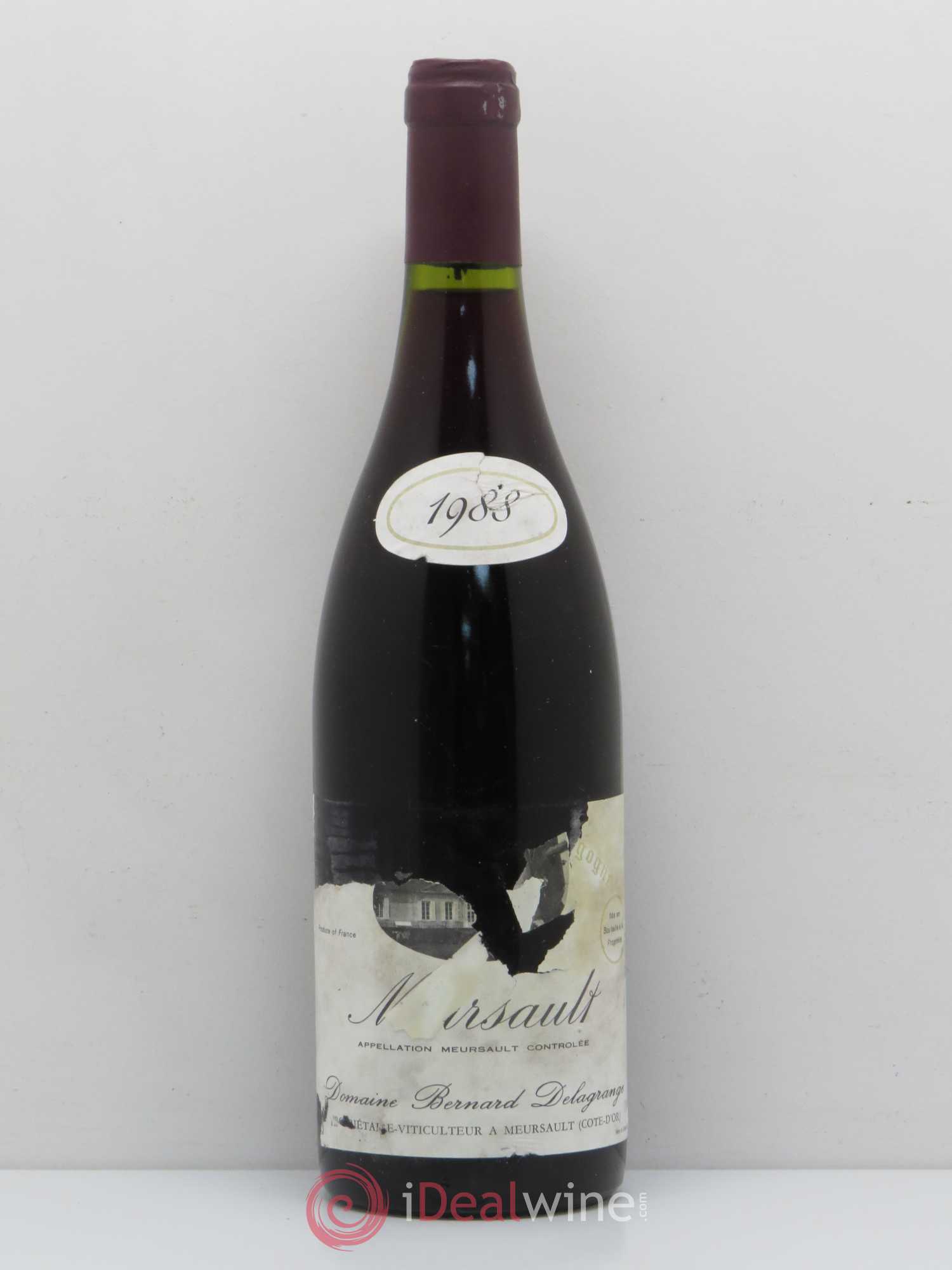 Meursault Domaine Bernard Delagrange (sans prix de réserve) 1988 - Posten von 1 Flasche - 0