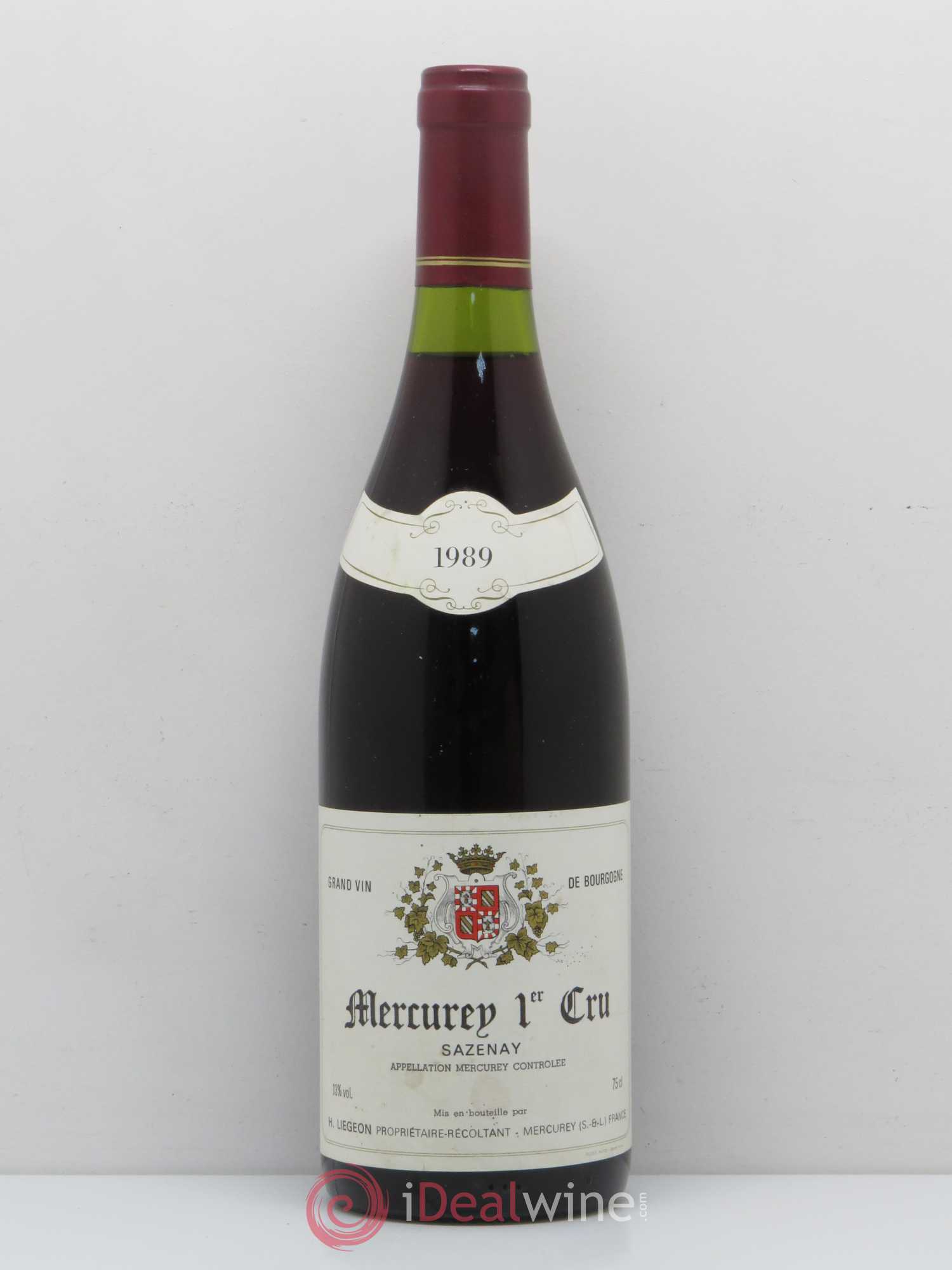 Mercurey 1er Cru Sazenay Liegeon (sans prix de réserve) 1989 - Posten von 1 Flasche - 0