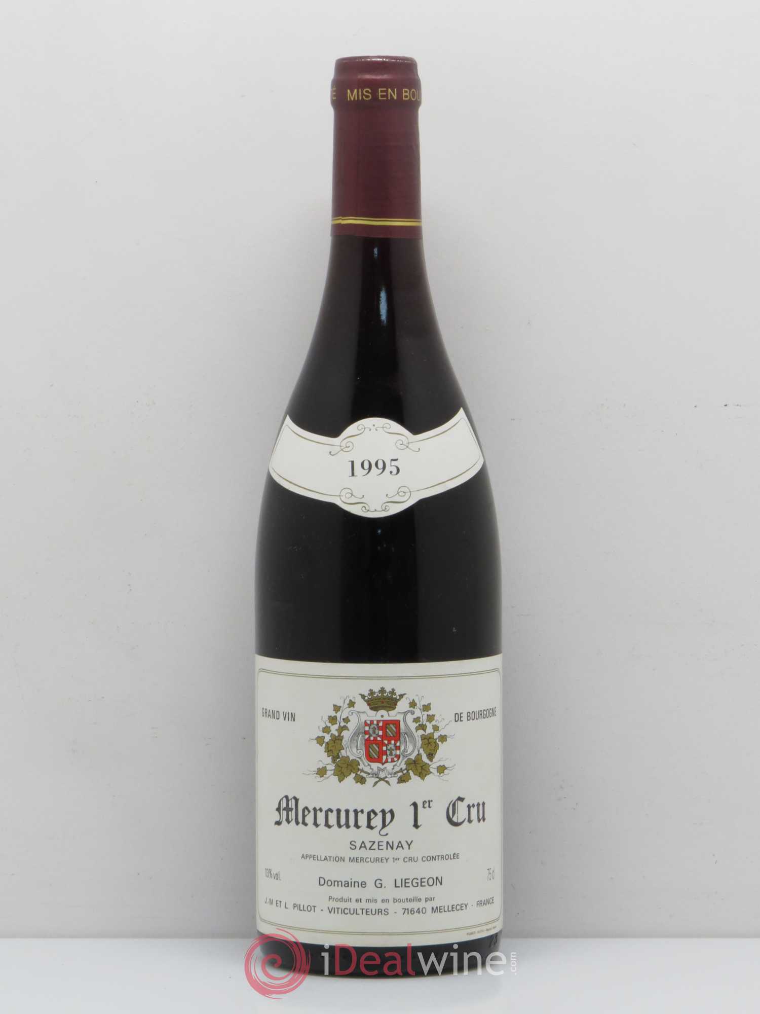 Mercurey 1er Cru Sazenay Liegeon (sans prix de réserve) 1995 - Posten von 1 Flasche - 0