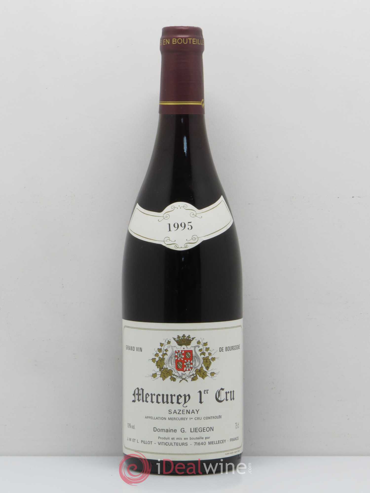 Mercurey 1er Cru Sazenay Liegeon (sans prix de réserve) 1995 - Posten von 1 Flasche - 0