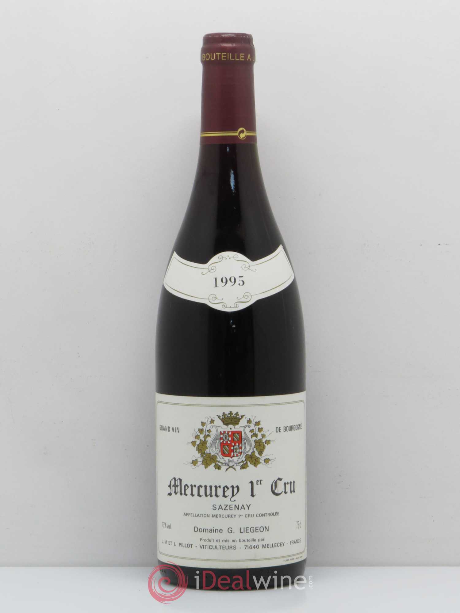 Mercurey 1er Cru Sazenay Liegeon (sans prix de réserve) 1995 - Posten von 1 Flasche - 0