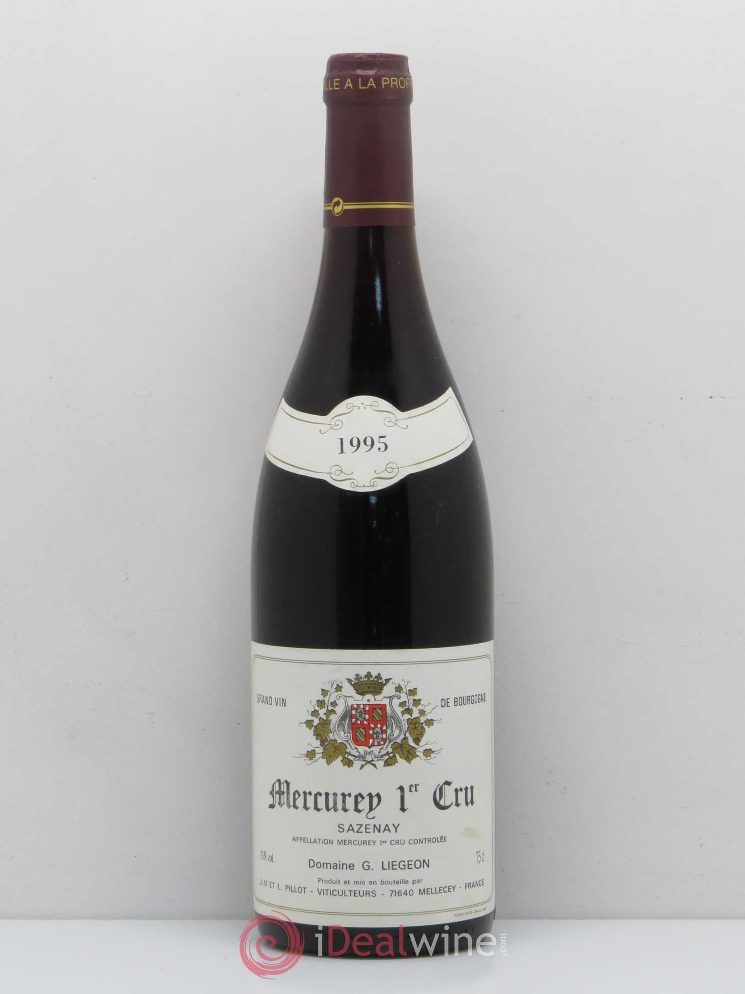 Mercurey 1er Cru Sazenay Liegeon (sans prix de réserve) 1995 - Posten von 1 Flasche - 0