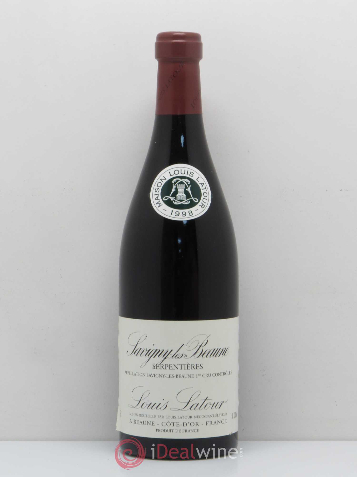 Savigny-lès-Beaune 1er Cru Serpentières Domaine Louis Latour (sans prix de réserve) 1998 - Posten von 1 Flasche - 0
