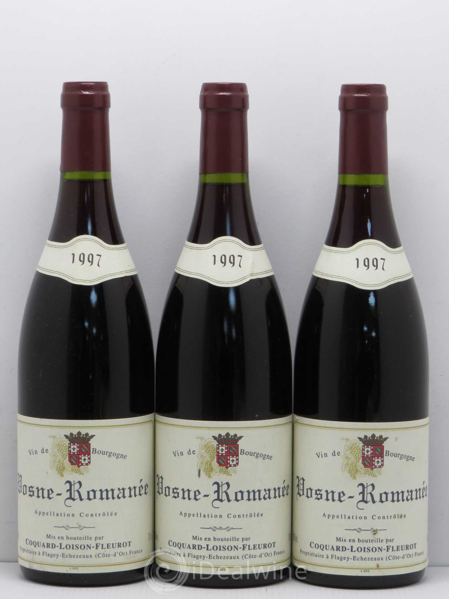 Vosne-Romanée Domaine Coquard-Loison-Fleurot 1997 - Posten von 3 Flaschen - 0