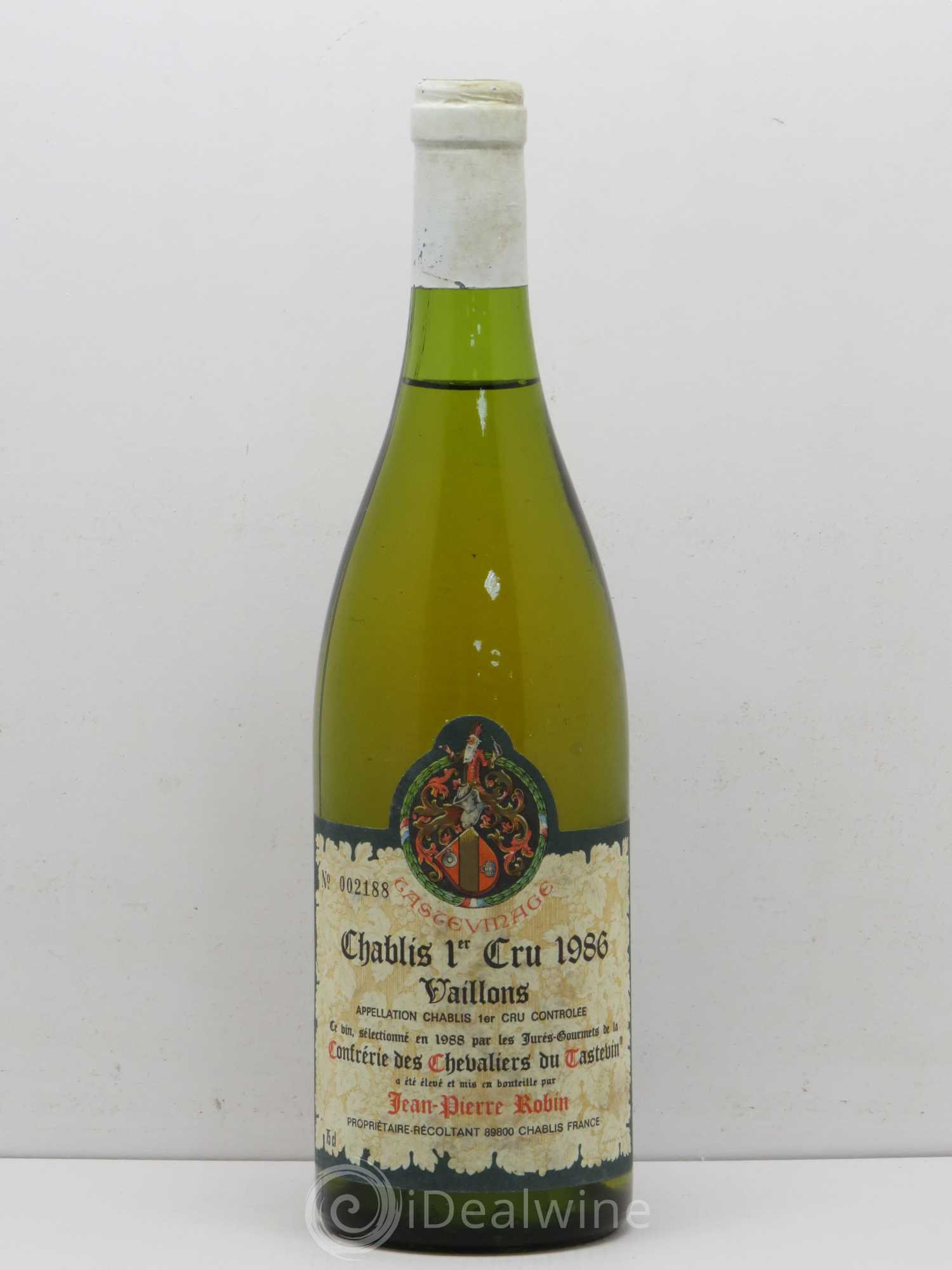 Chablis 1er Cru Vaillons Domaine Jean-Pierre Robin 1986 - Posten von 1 Flasche - 0