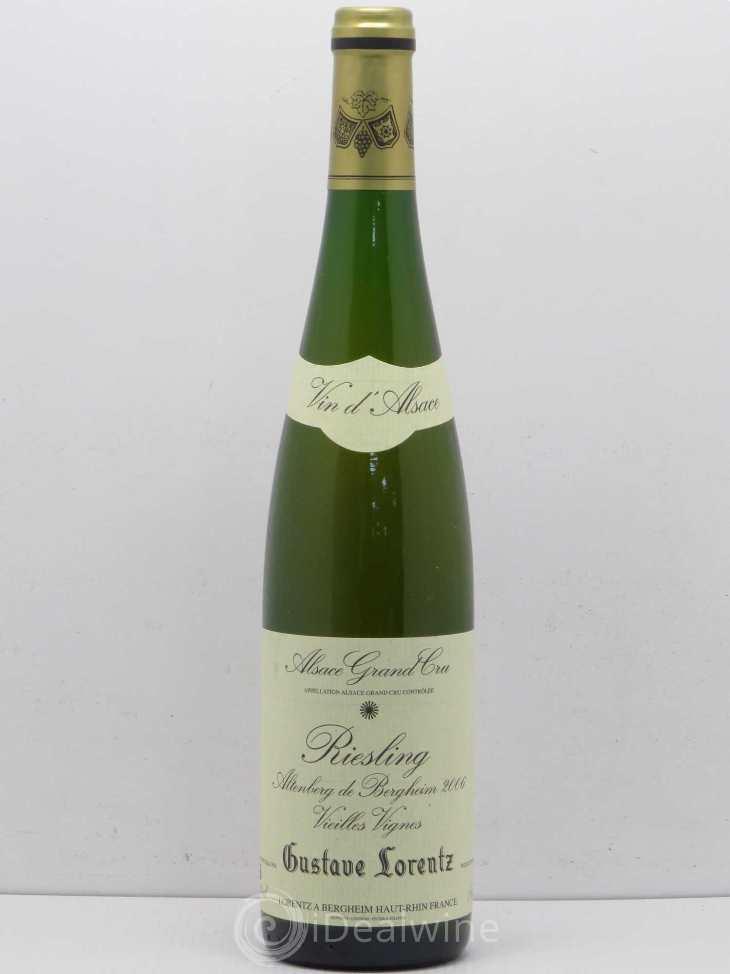 Riesling Grand Cru Altenberg de Bergheim Vieilles Vignes Domaine Gustave Lorentz 2006 - Posten von 1 Flasche - 0