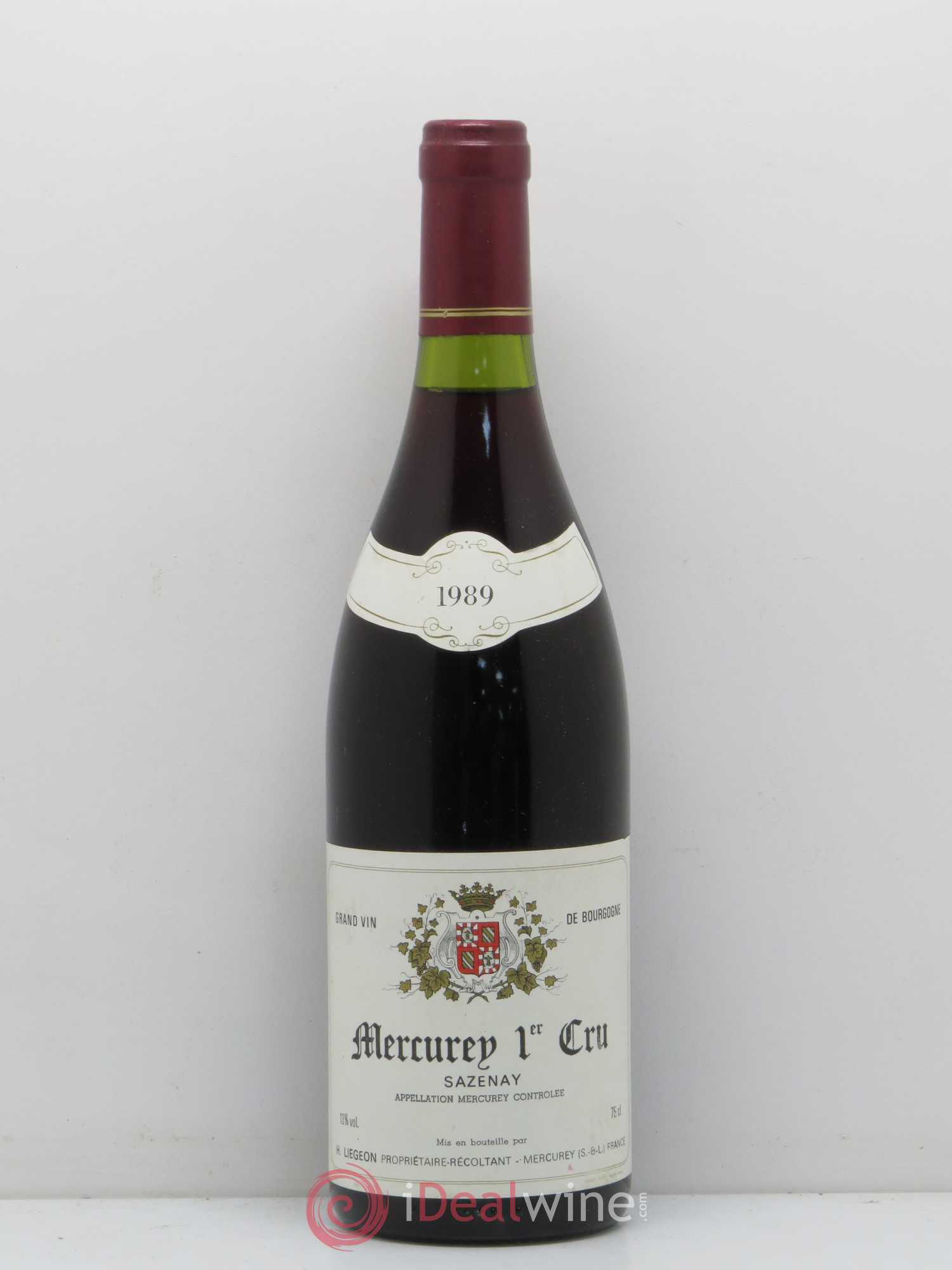 Mercurey 1er Cru Sazenay Liegeon (sans prix de réserve) 1989 - Posten von 1 Flasche - 0