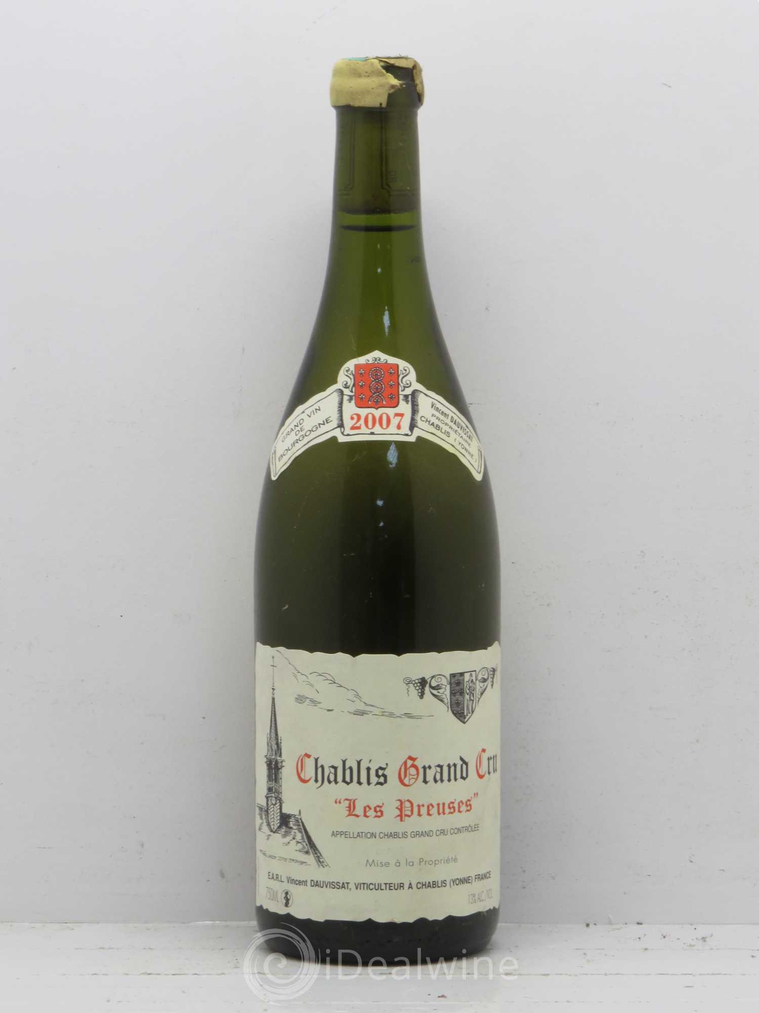 Chablis Grand Cru Les Preuses Vincent Dauvissat (Domaine) 2007 - Lot de 1 bouteille - 0