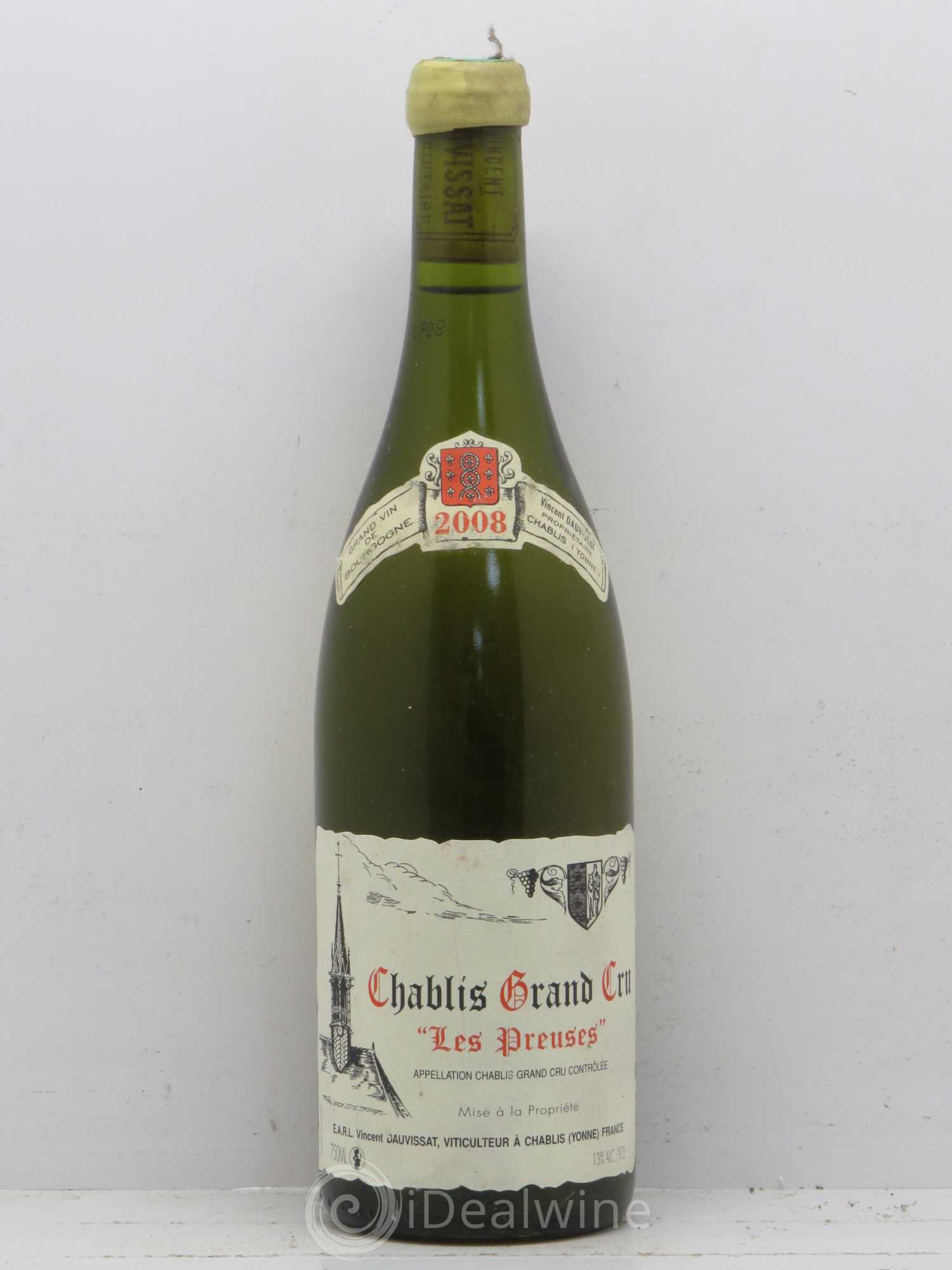 Chablis Grand Cru Les Preuses Vincent Dauvissat (Domaine) 2008 - Lot de 1 bouteille - 0