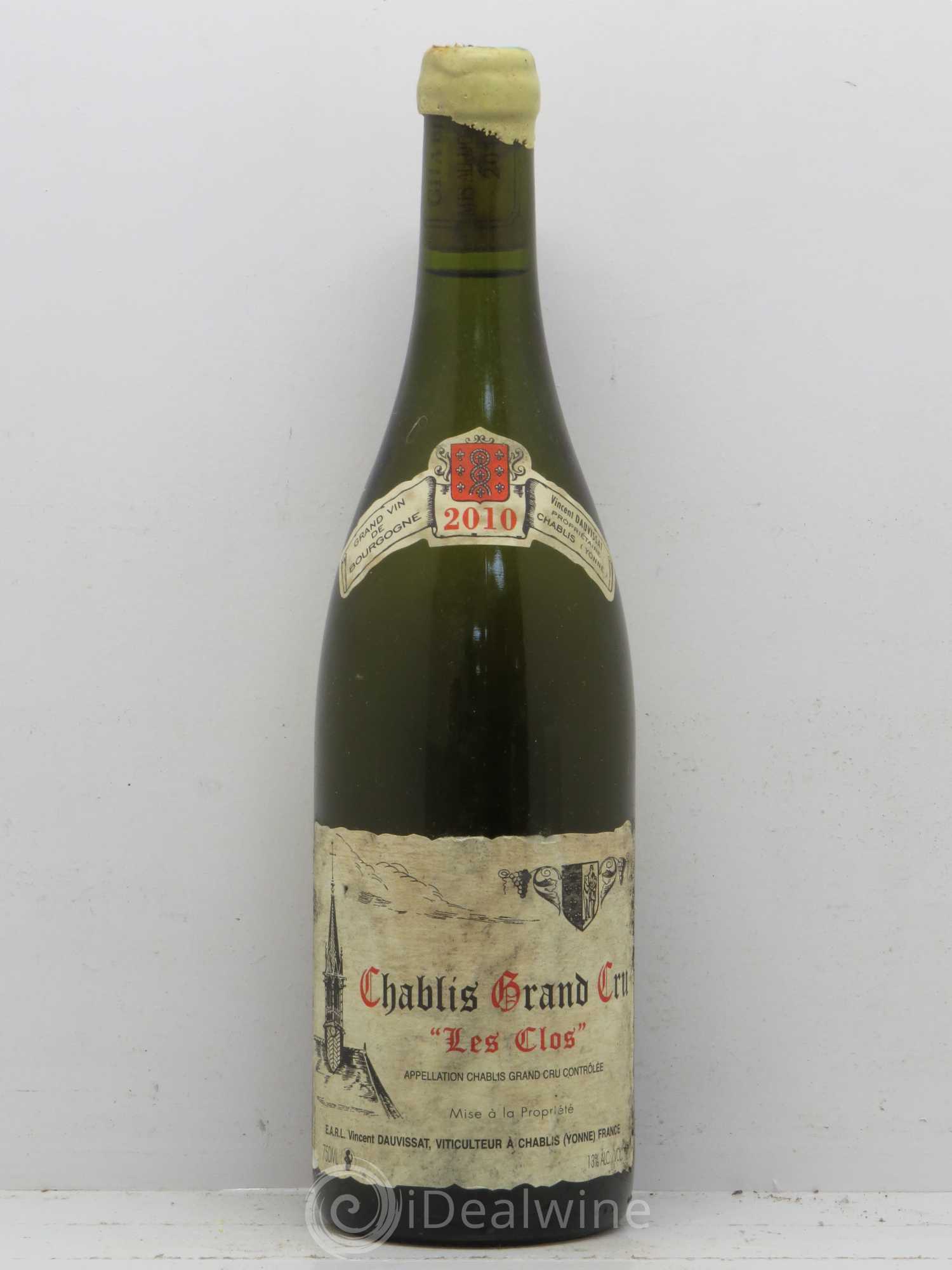 Chablis Grand Cru Les Clos Vincent Dauvissat (Domaine) 2010 - Lot de 1 bouteille - 0